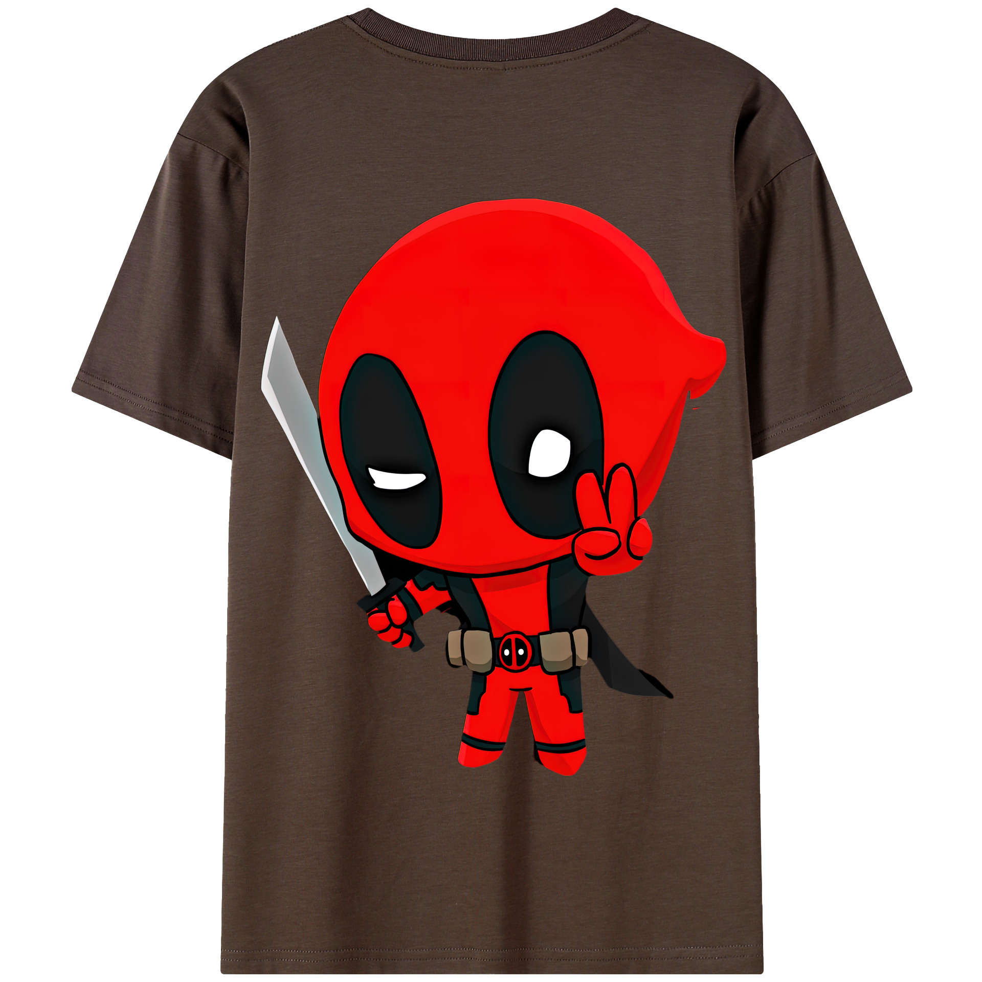 （画像用） Deadpool デッドプール 綿100％半袖Tシャツ（背面プリント）