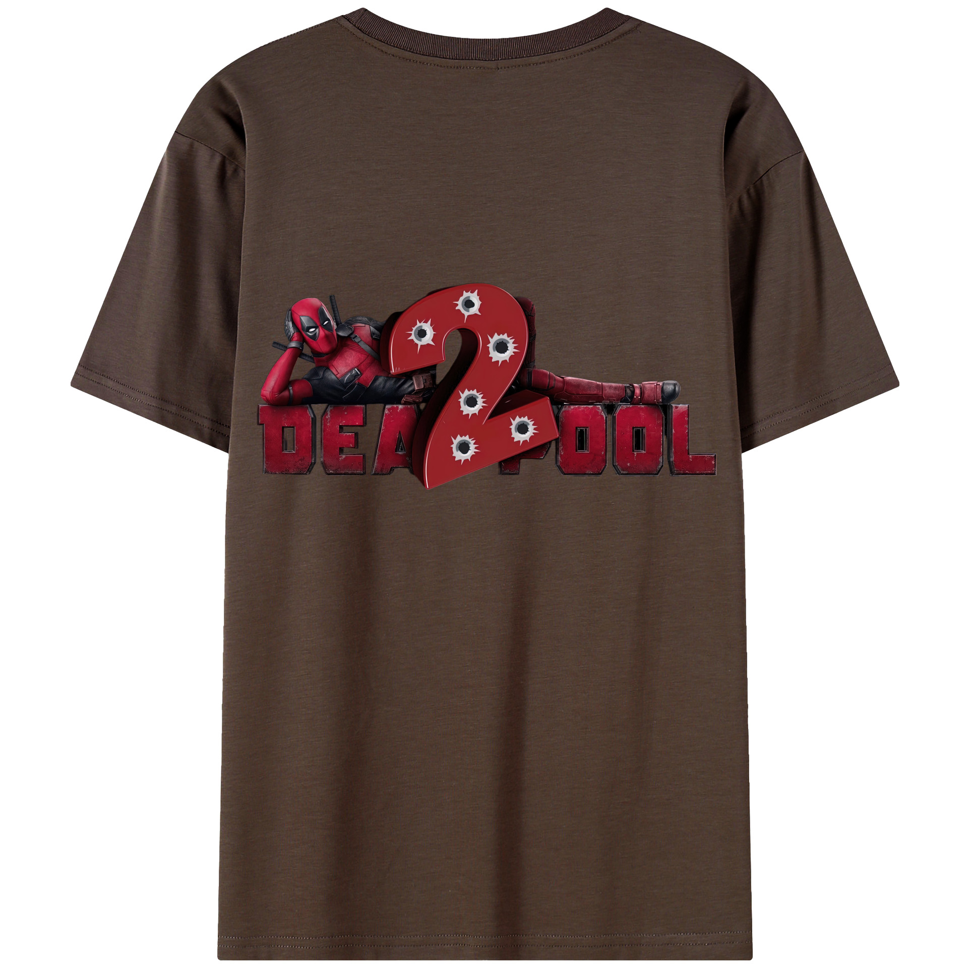 （画像用） Deadpool デッドプール 綿100％半袖Tシャツ（背面プリント）