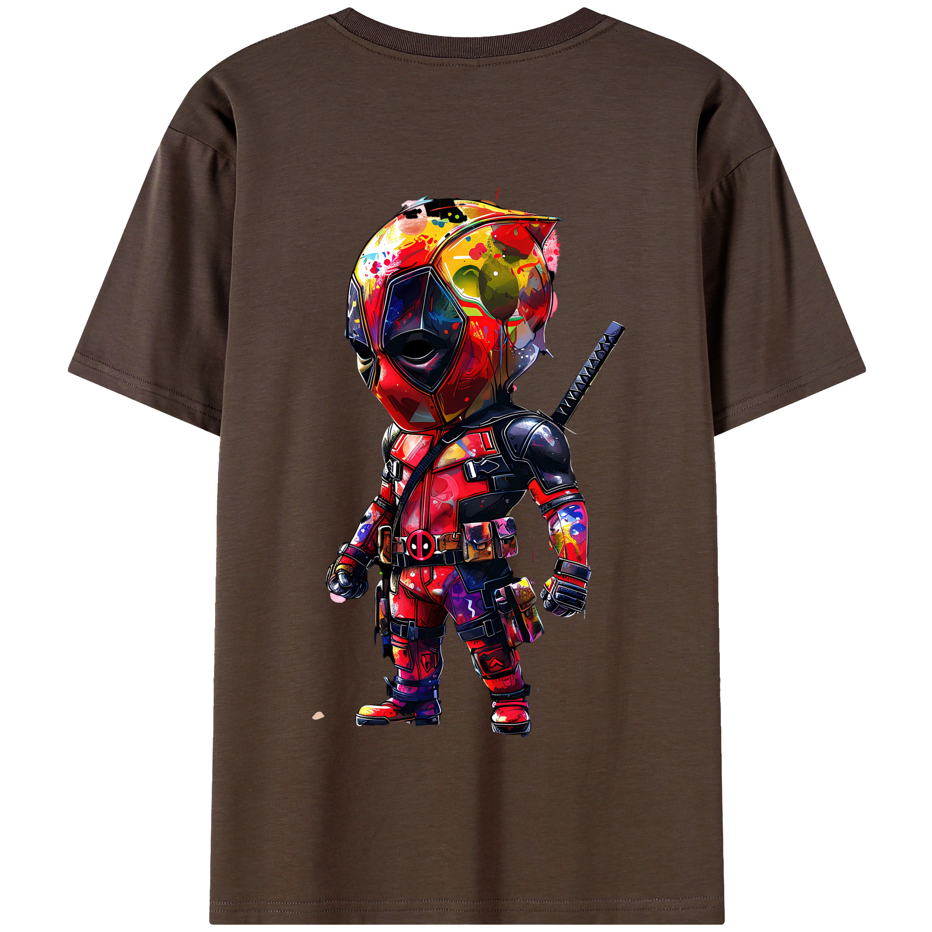 （画像用） Deadpool デッドプール 綿100％半袖Tシャツ（背面プリント）