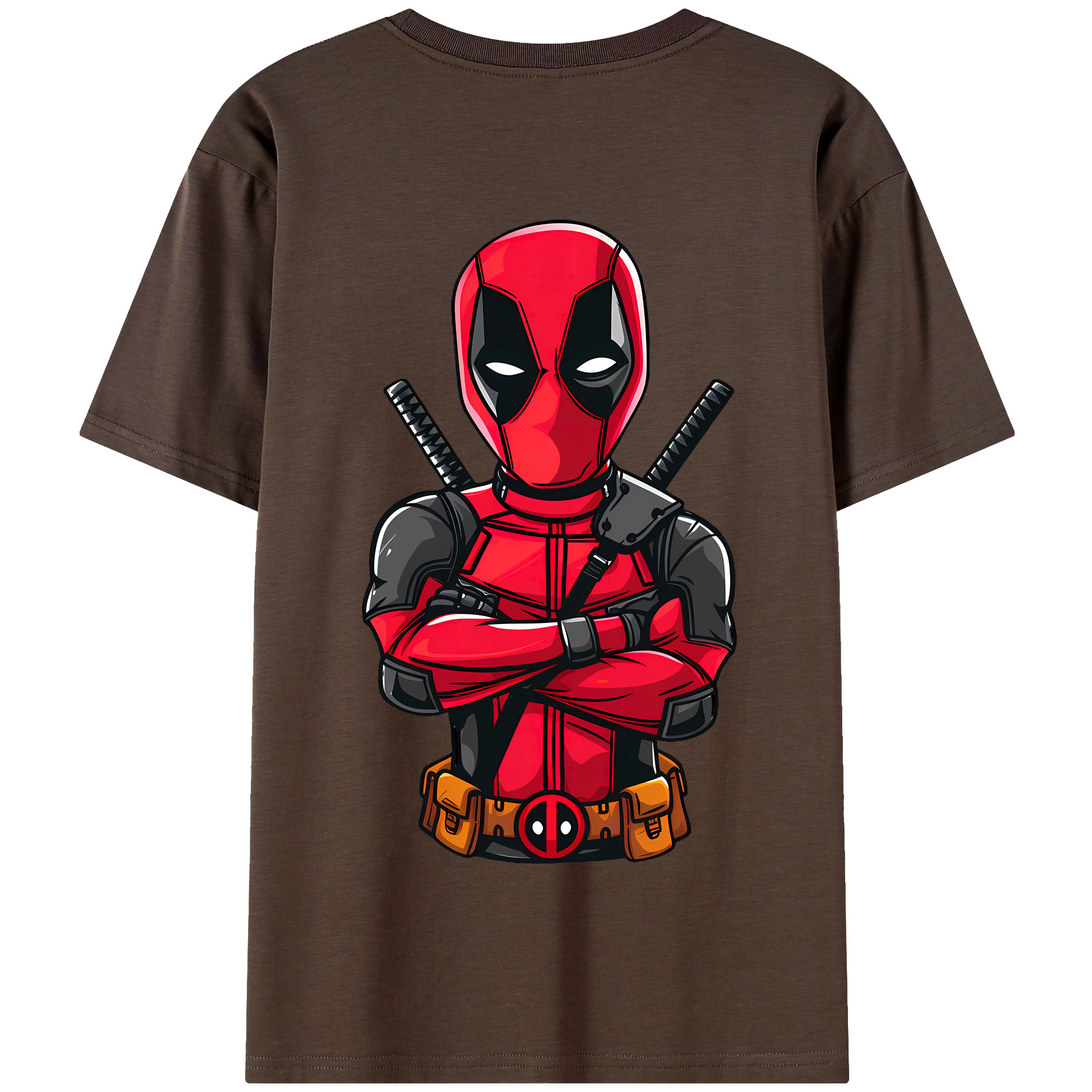 （画像用） Deadpool デッドプール 綿100％半袖Tシャツ（背面プリント）
