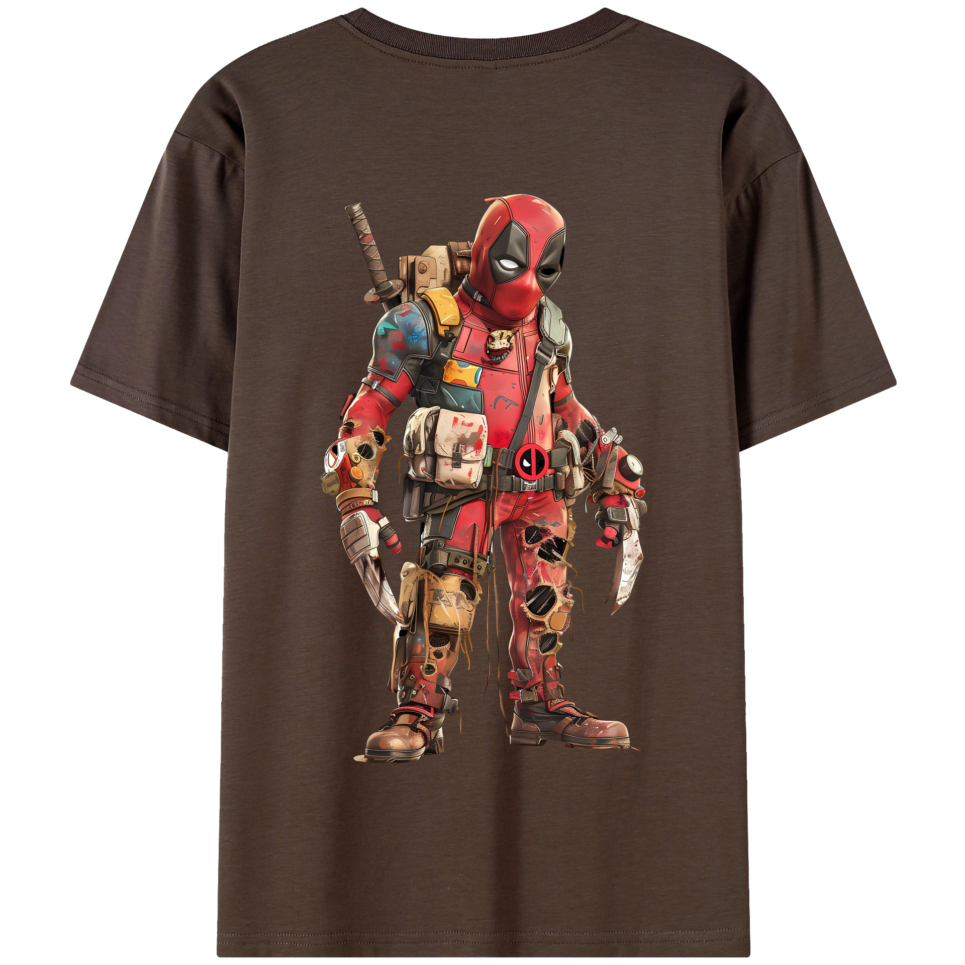 （画像用） Deadpool デッドプール 綿100％半袖Tシャツ（背面プリント）