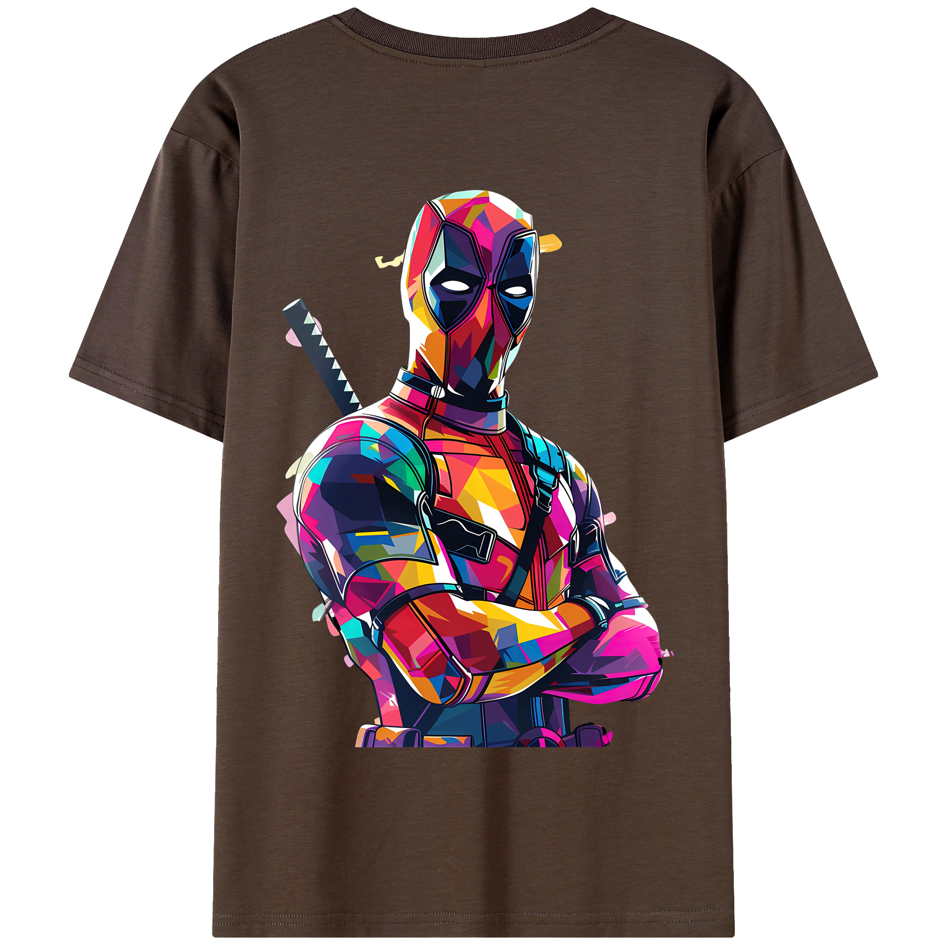（画像用） Deadpool デッドプール 綿100％半袖Tシャツ（背面プリント）