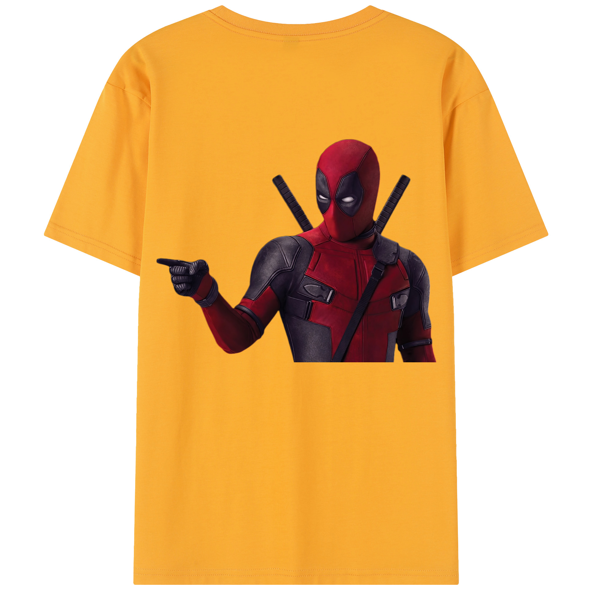（画像用） Deadpool デッドプール 綿100％半袖Tシャツ（背面プリント）