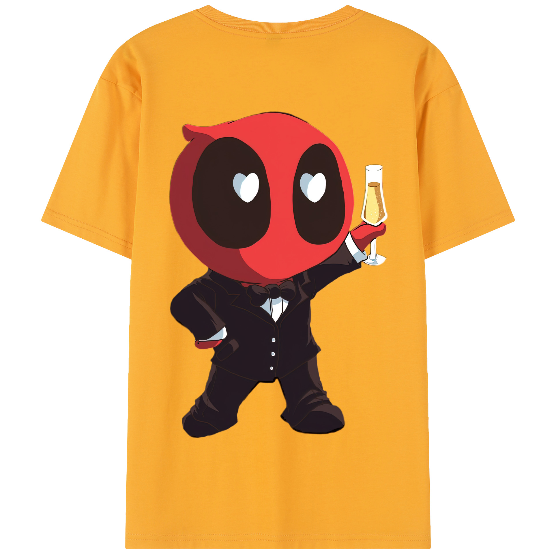 （画像用） Deadpool デッドプール 綿100％半袖Tシャツ（背面プリント）