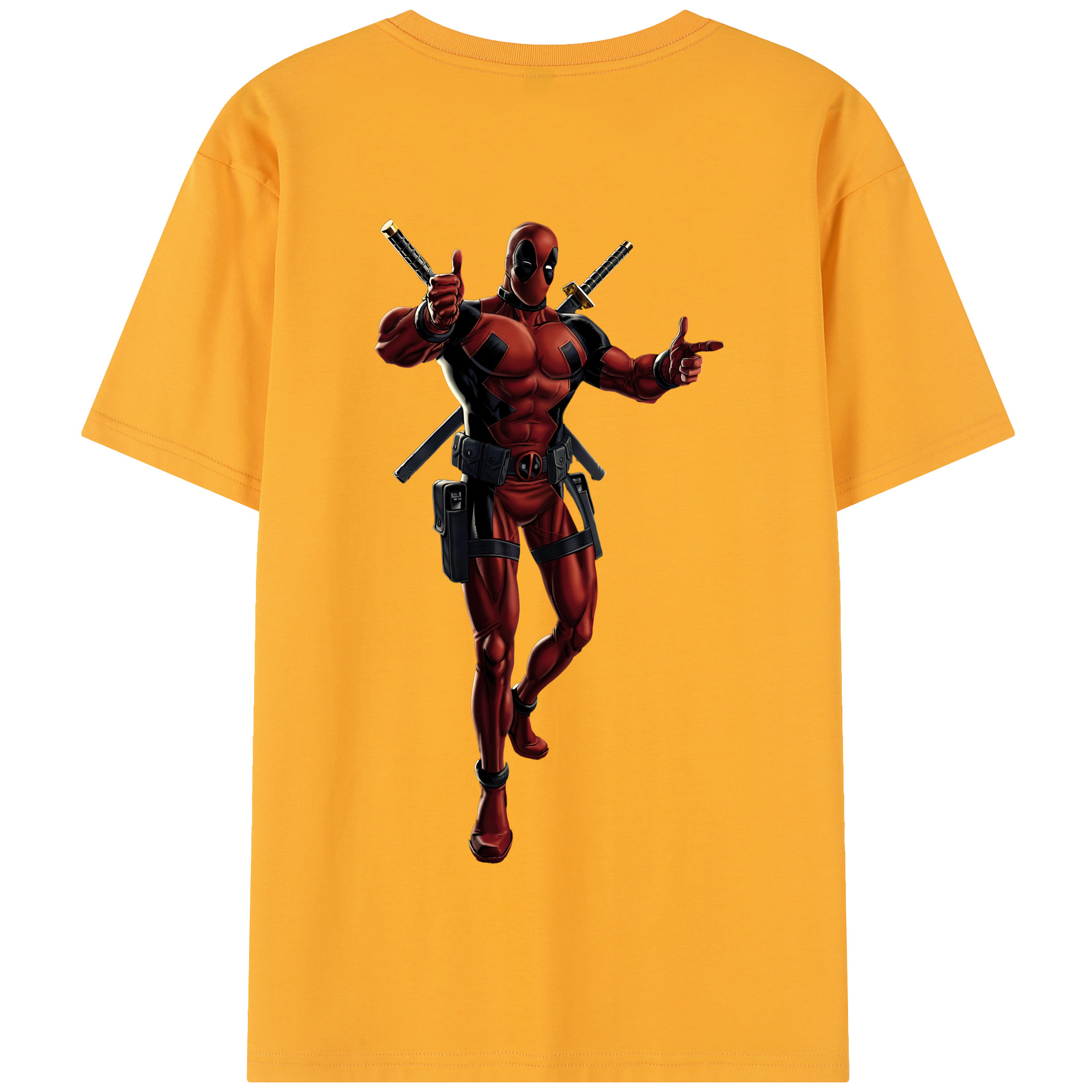 （画像用） Deadpool デッドプール 綿100％半袖Tシャツ（背面プリント）