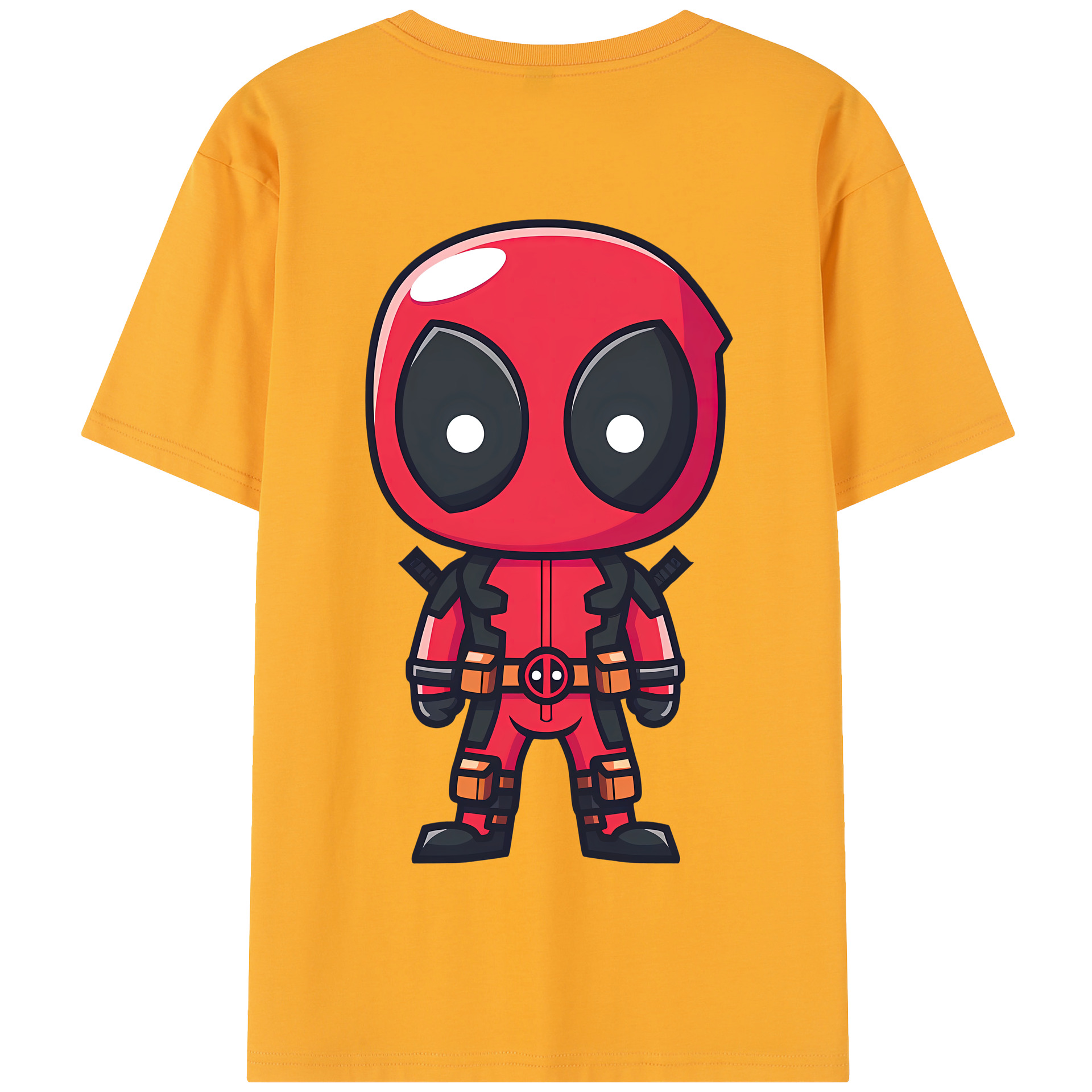 （画像用） Deadpool デッドプール 綿100％半袖Tシャツ（背面プリント）