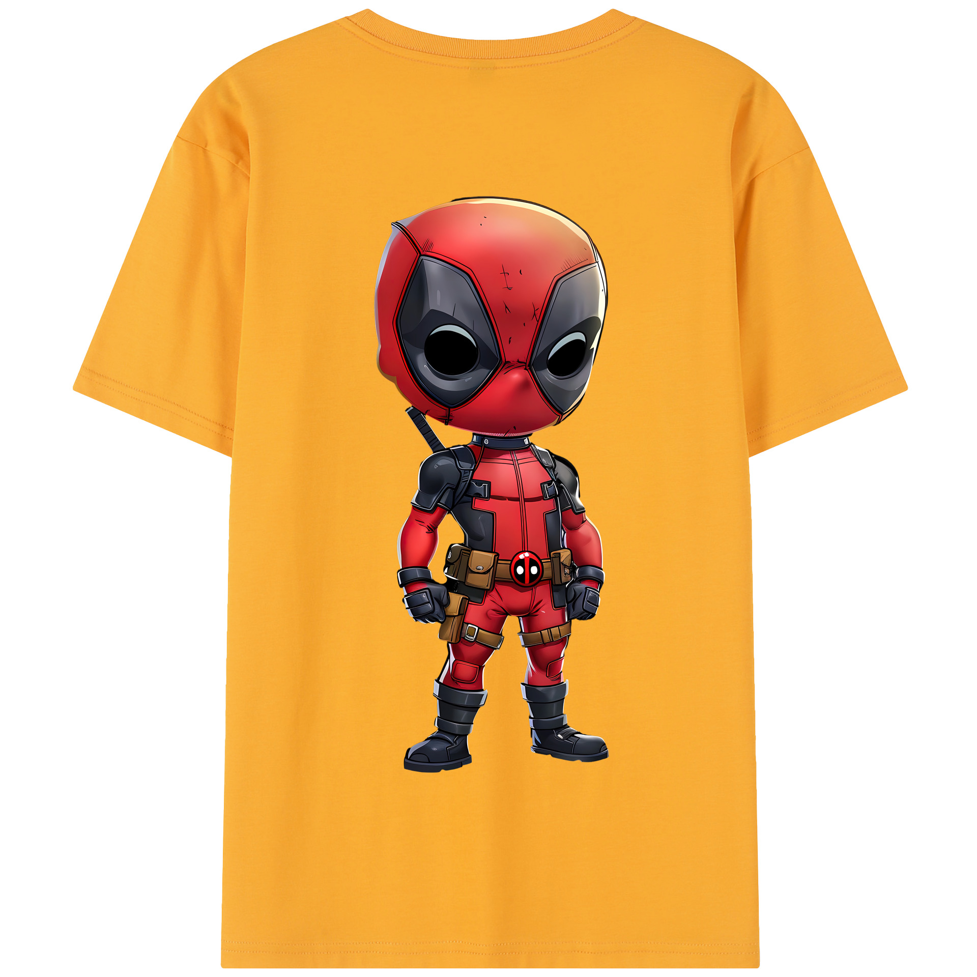 （画像用） Deadpool デッドプール 綿100％半袖Tシャツ（背面プリント）