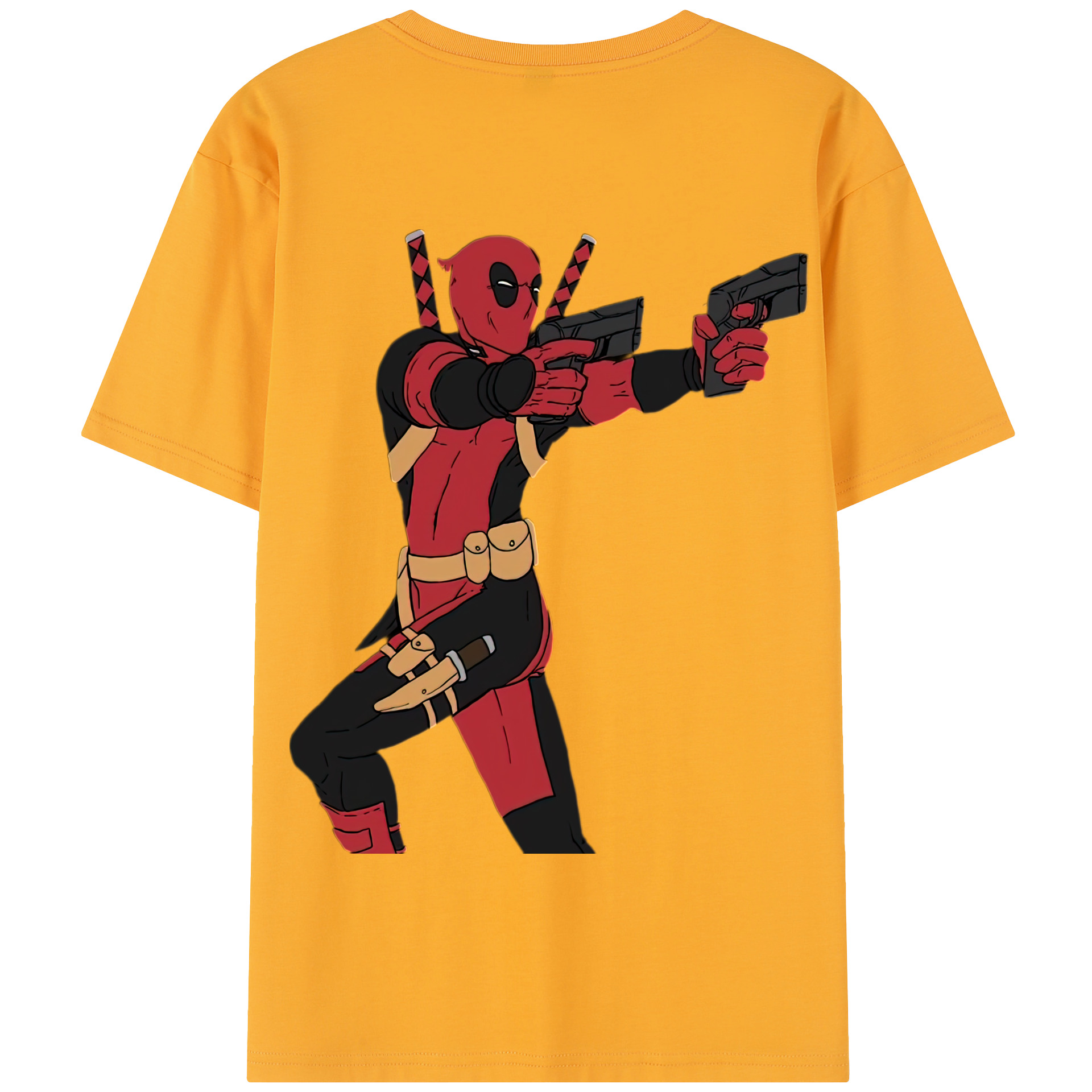 （画像用） Deadpool デッドプール 綿100％半袖Tシャツ（背面プリント）
