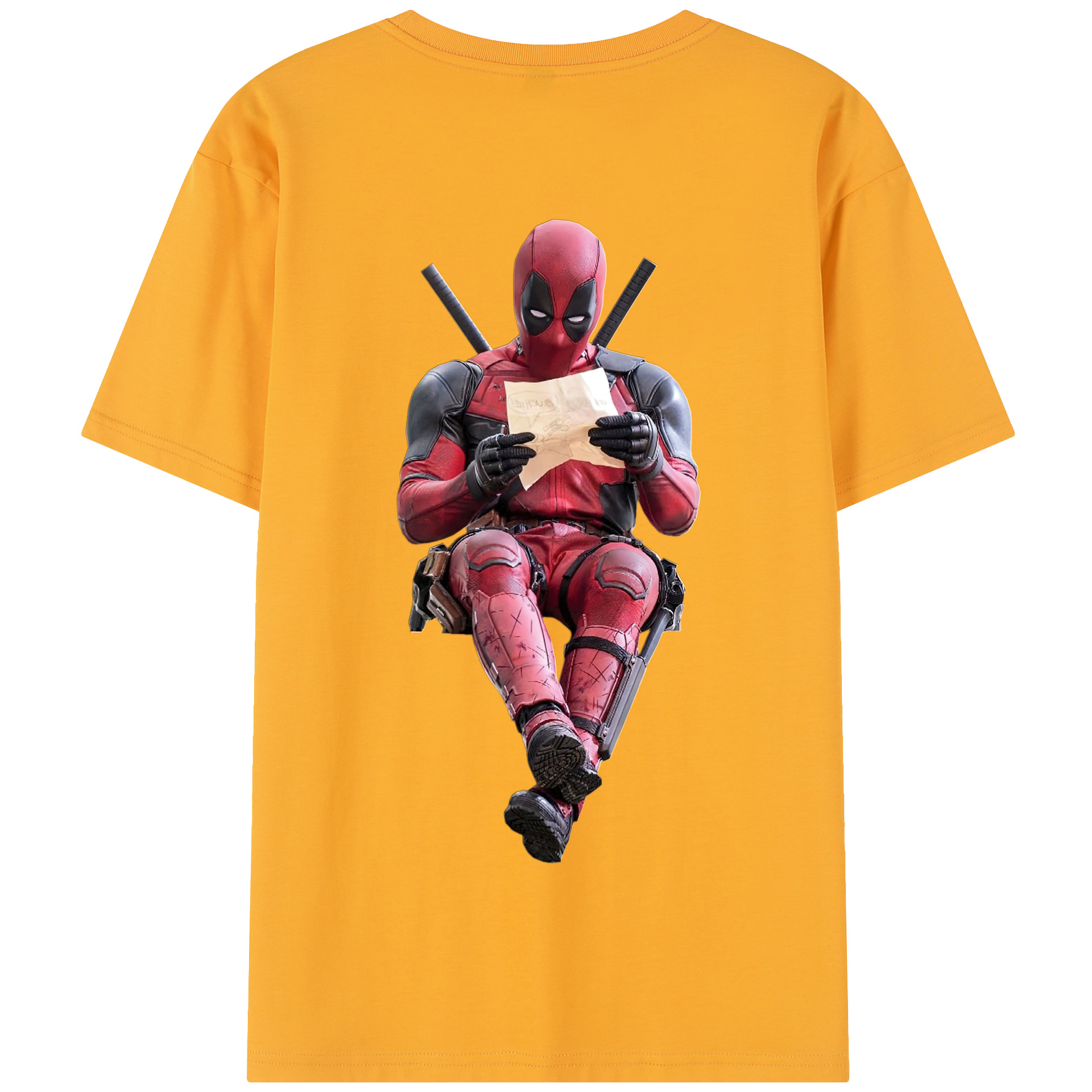 （画像用） Deadpool デッドプール 綿100％半袖Tシャツ（背面プリント）
