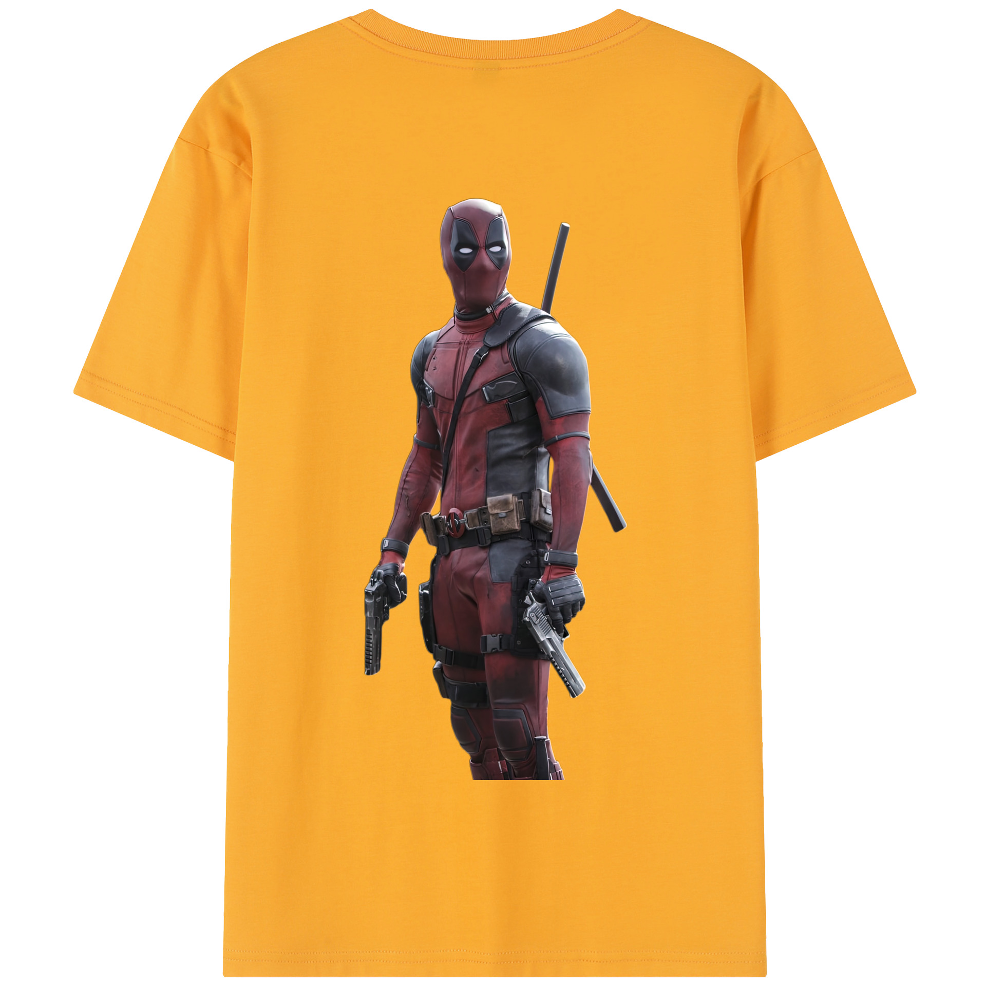 （画像用） Deadpool デッドプール 綿100％半袖Tシャツ（背面プリント）