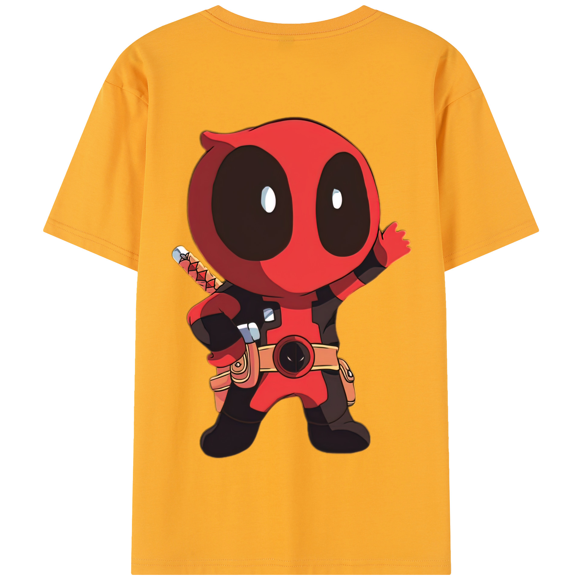 （画像用） Deadpool デッドプール 綿100％半袖Tシャツ（背面プリント）