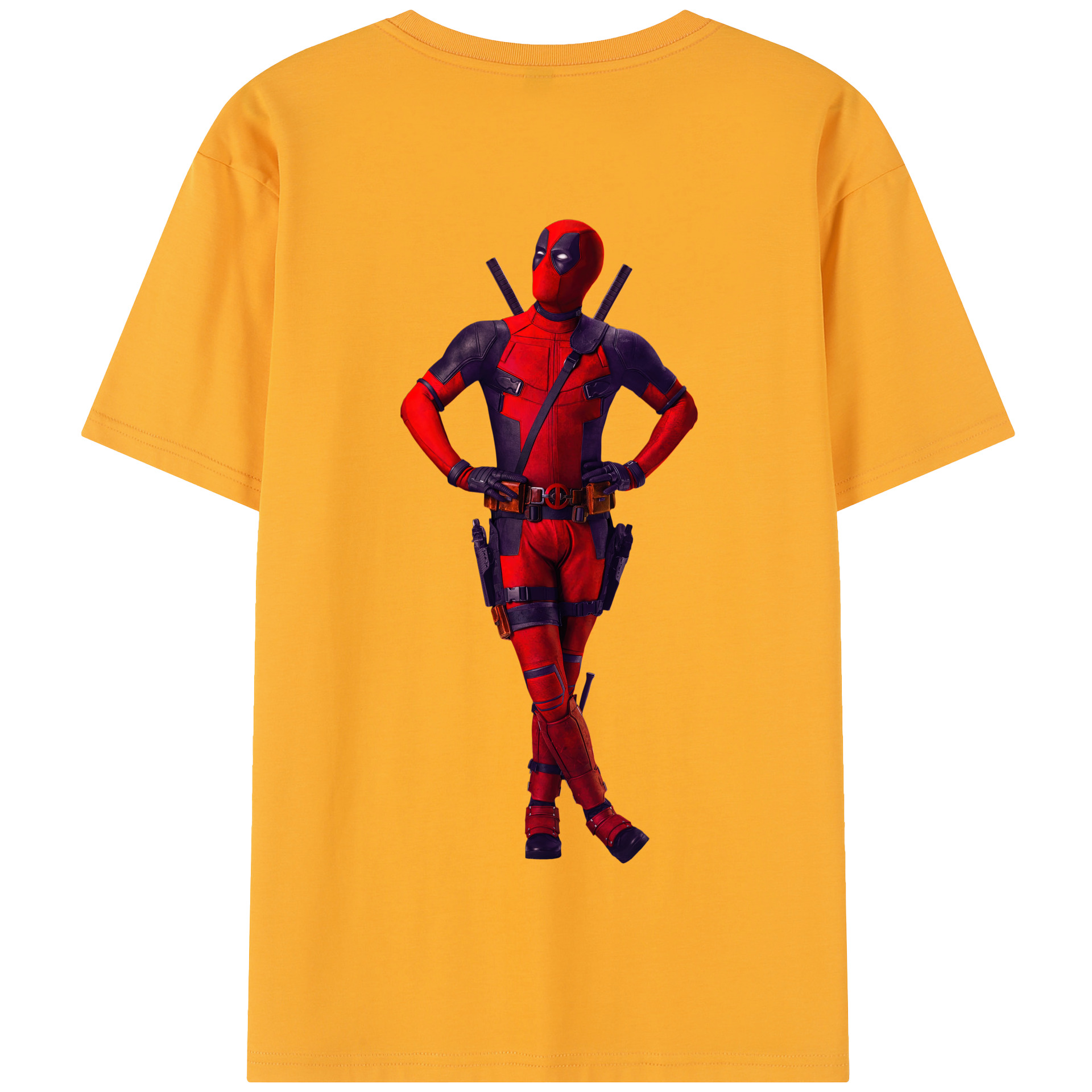 （画像用） Deadpool デッドプール 綿100％半袖Tシャツ（背面プリント）