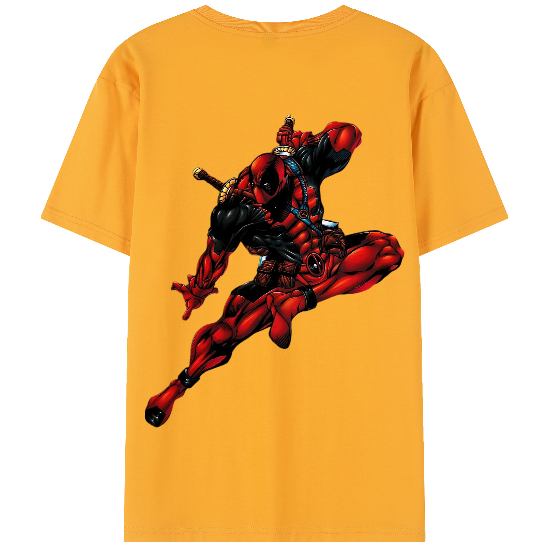 （画像用） Deadpool デッドプール 綿100％半袖Tシャツ（背面プリント）