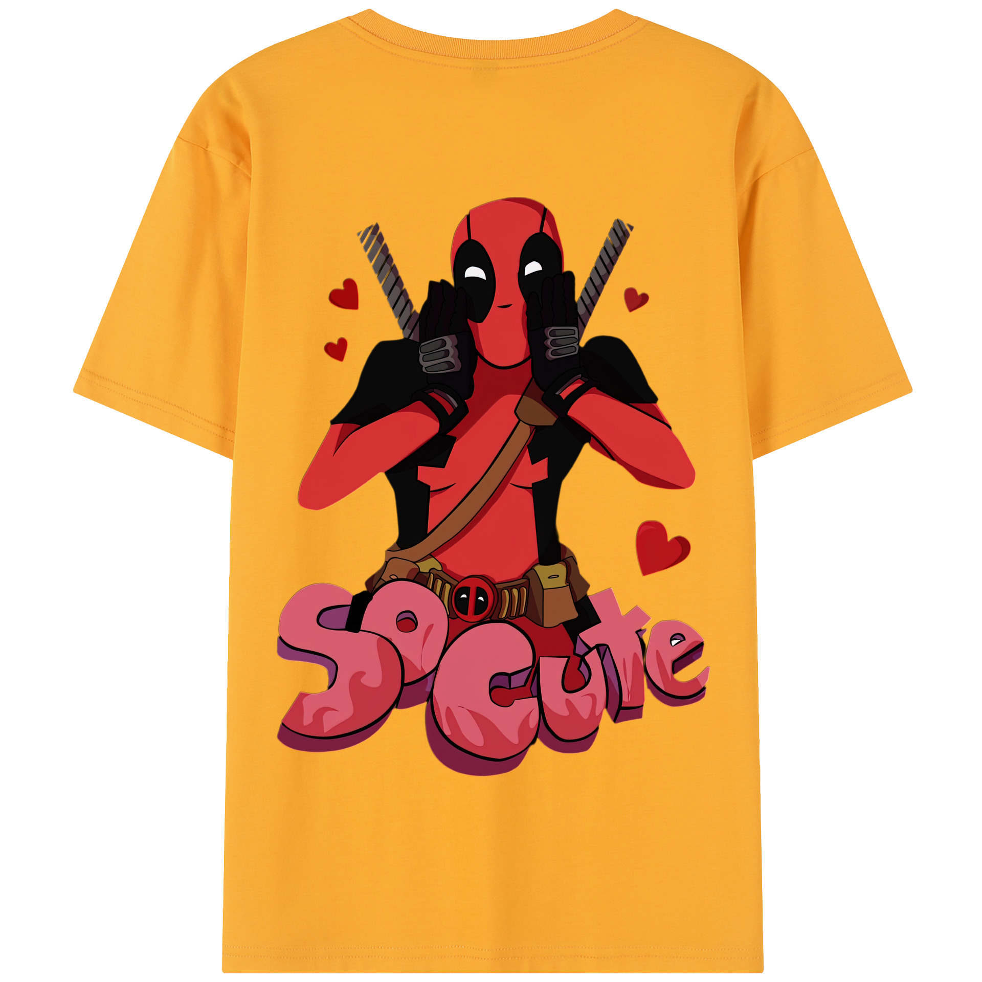 （画像用） Deadpool デッドプール 綿100％半袖Tシャツ（背面プリント）