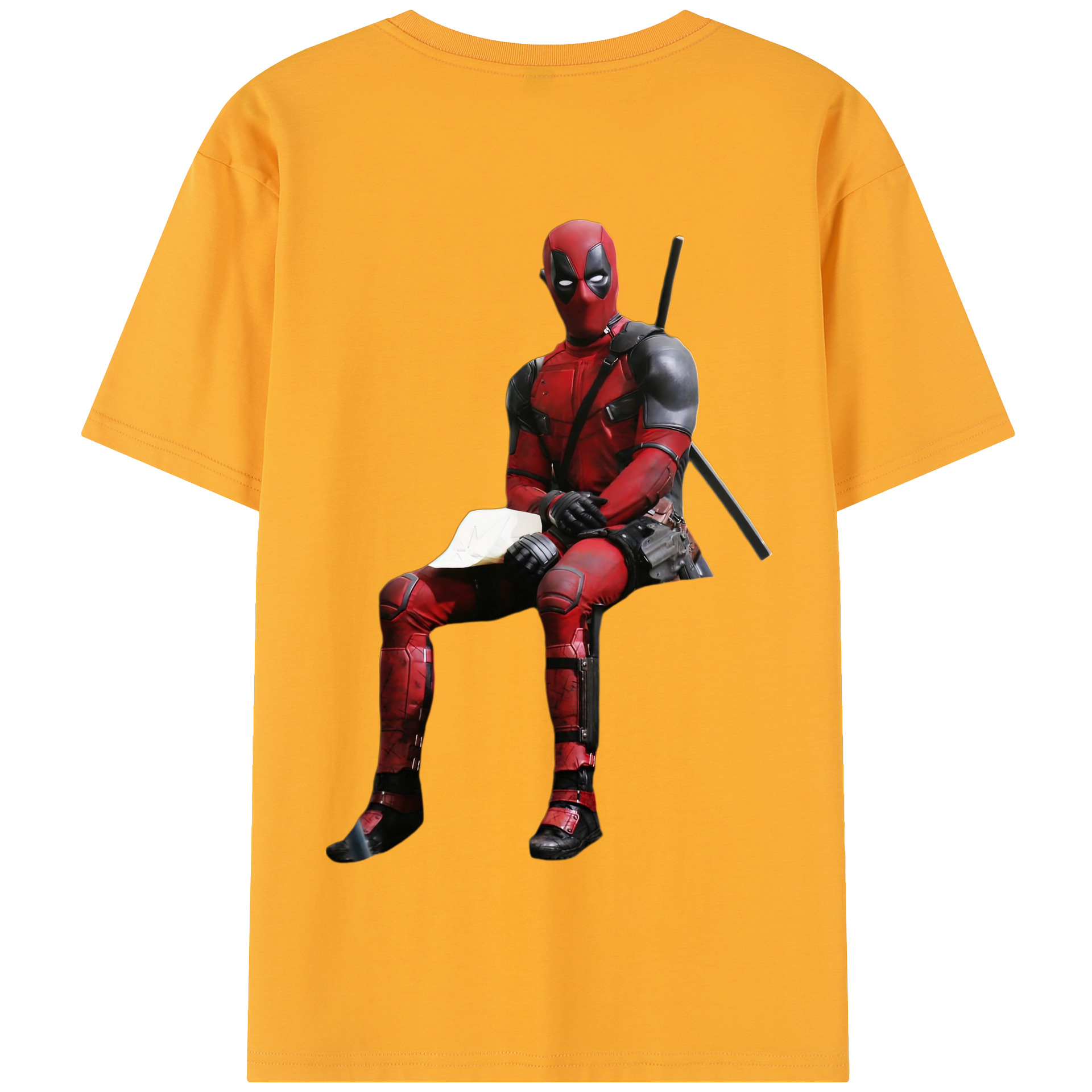 （画像用） Deadpool デッドプール 綿100％半袖Tシャツ（背面プリント）