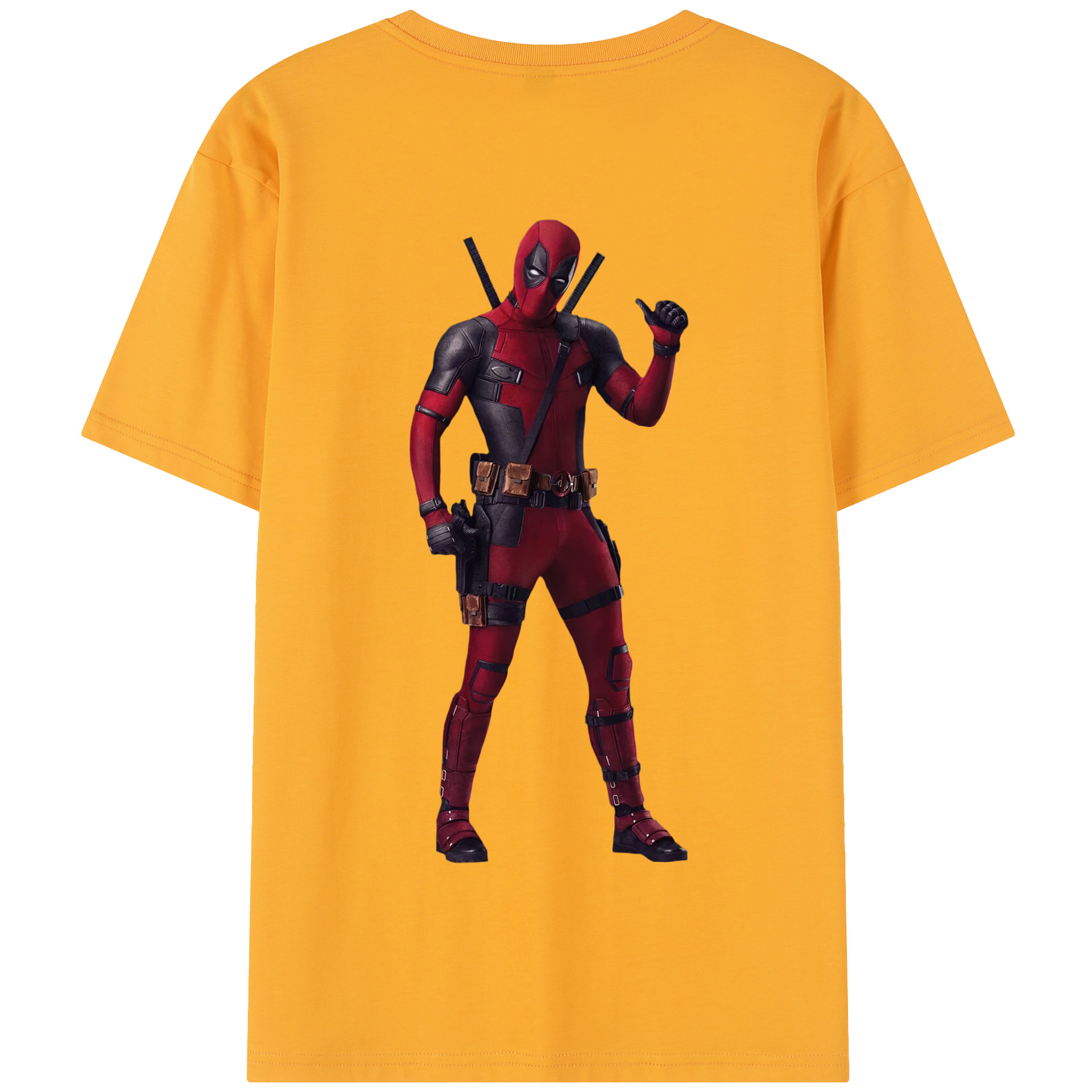 （画像用） Deadpool デッドプール 綿100％半袖Tシャツ（背面プリント）