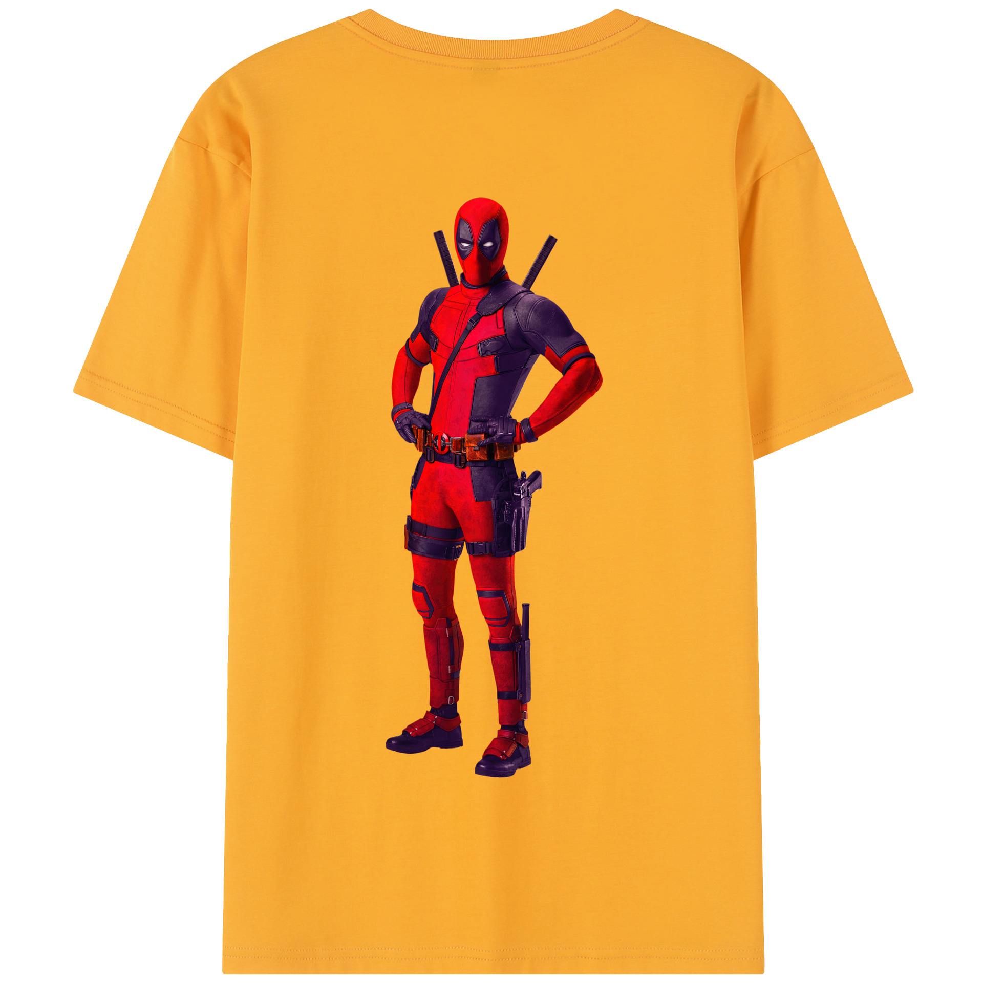 （画像用） Deadpool デッドプール 綿100％半袖Tシャツ（背面プリント）