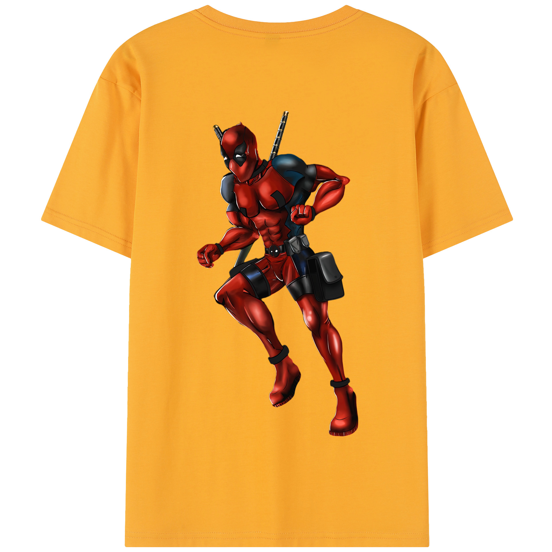 （画像用） Deadpool デッドプール 綿100％半袖Tシャツ（背面プリント）