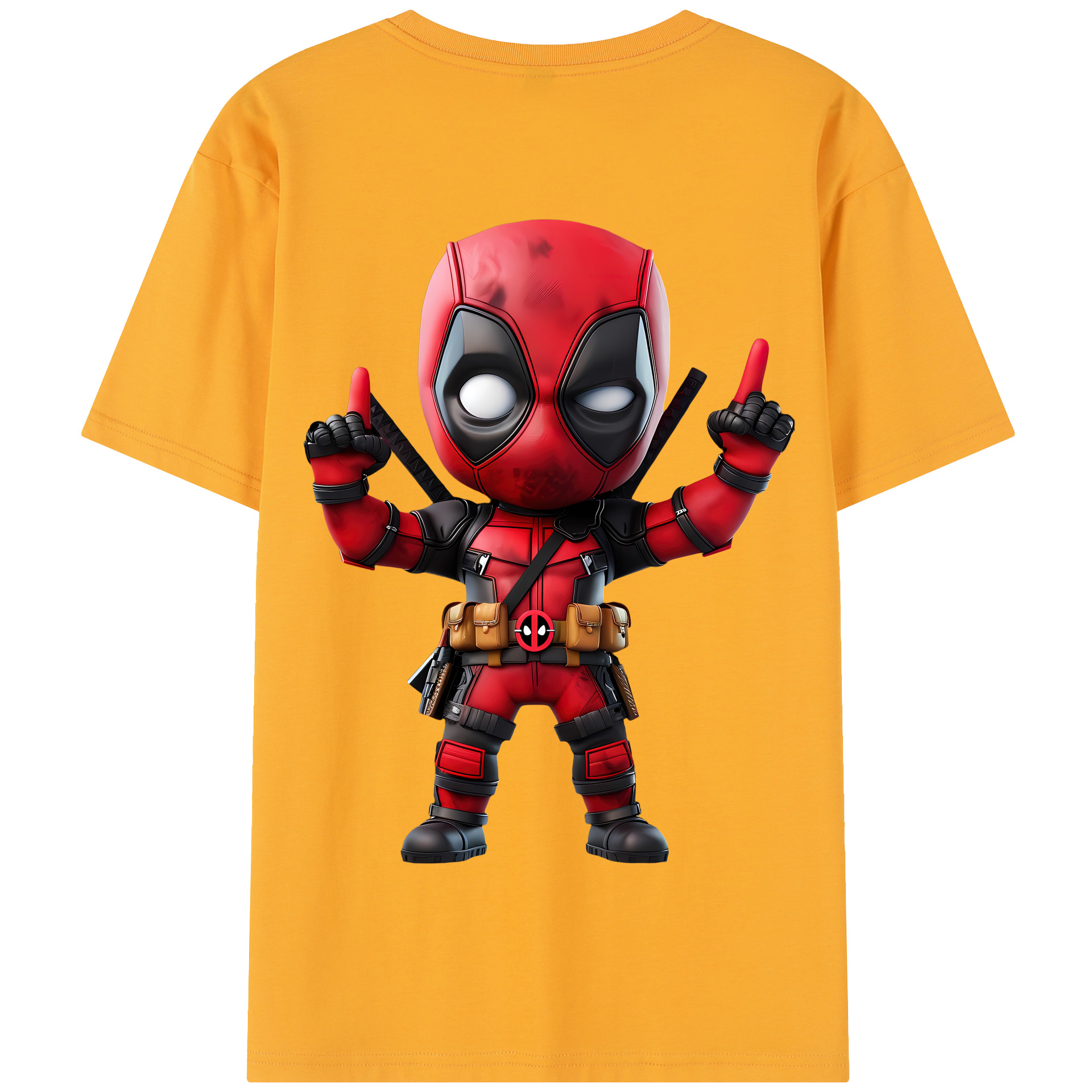 （画像用） Deadpool デッドプール 綿100％半袖Tシャツ（背面プリント）