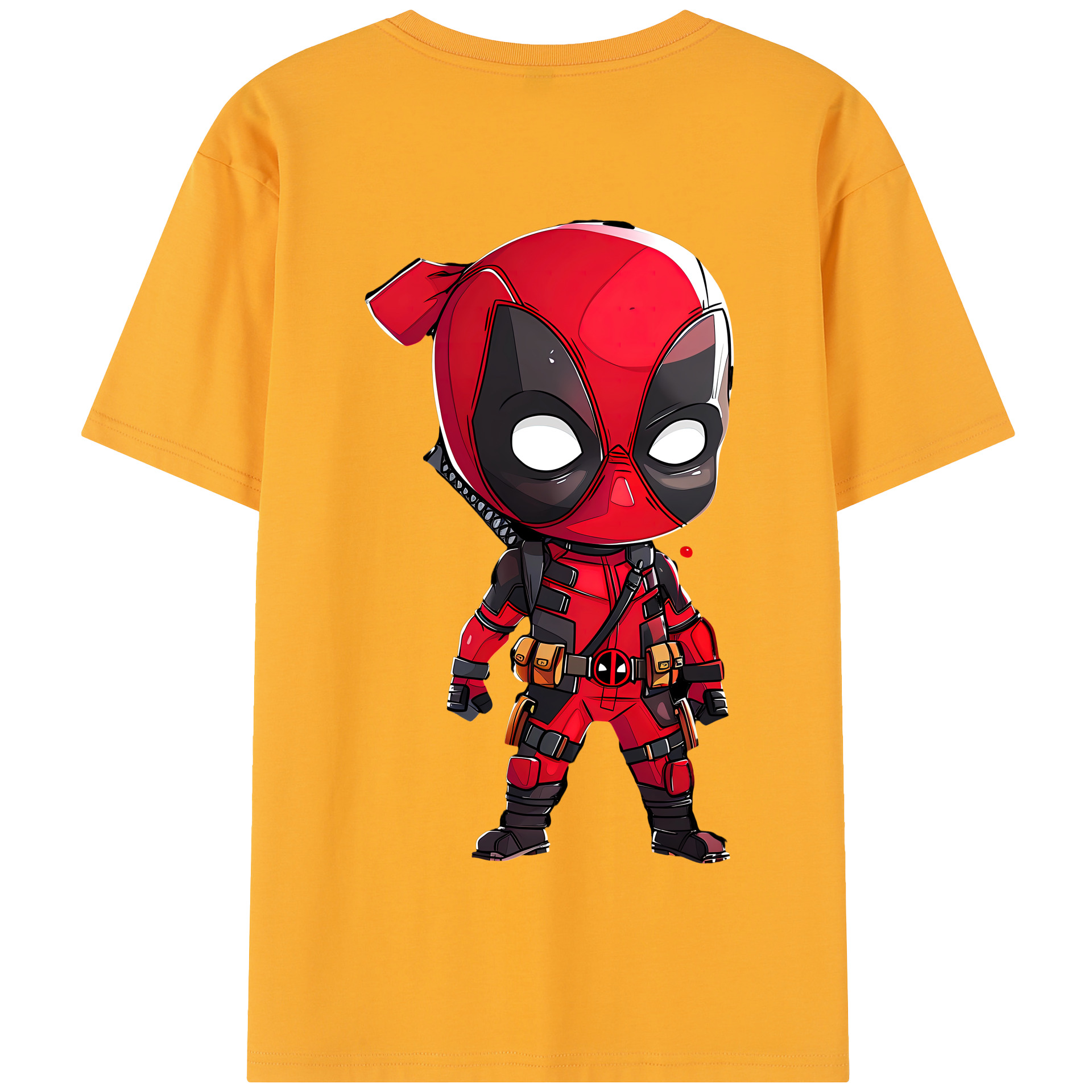 （画像用） Deadpool デッドプール 綿100％半袖Tシャツ（背面プリント）