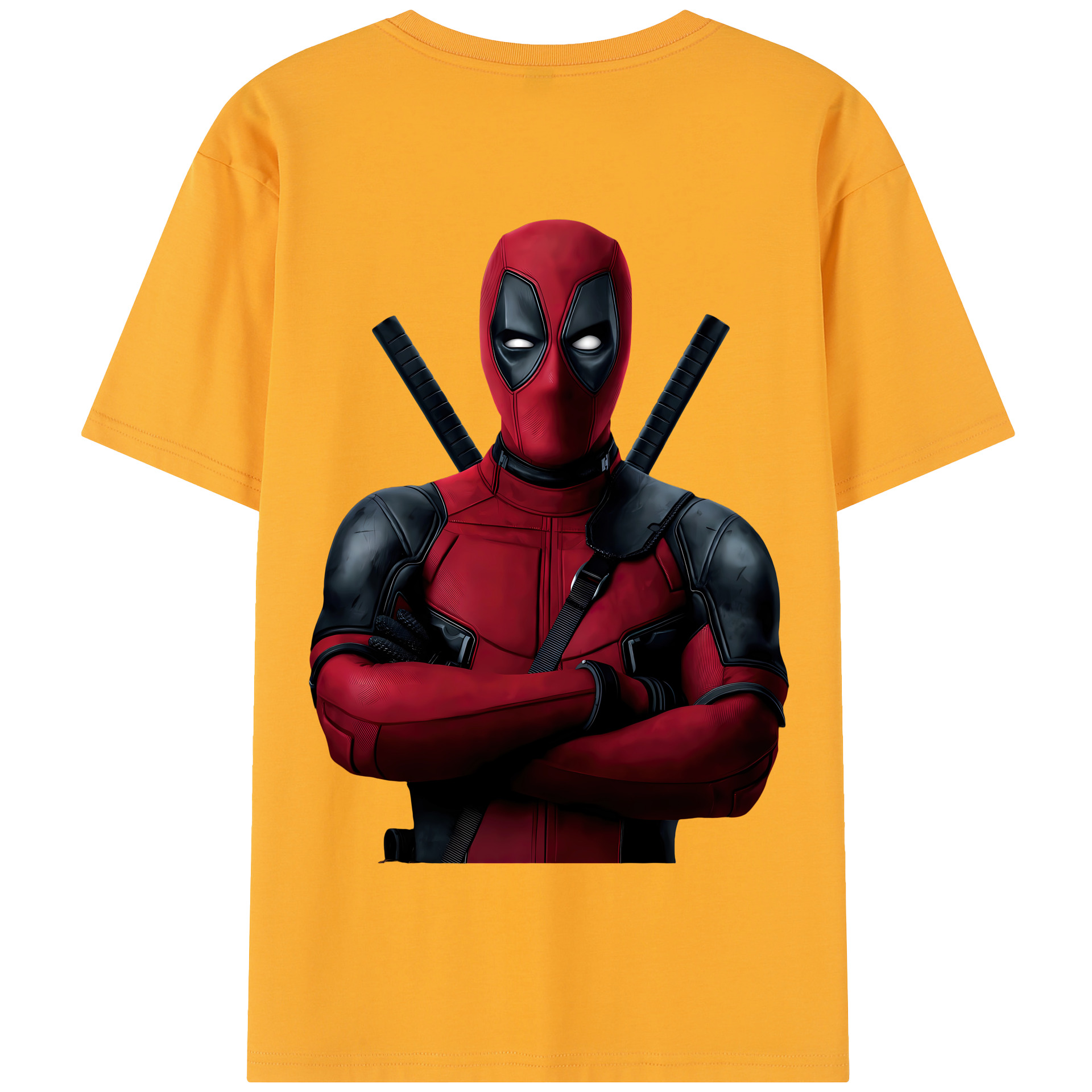（画像用） Deadpool デッドプール 綿100％半袖Tシャツ（背面プリント）