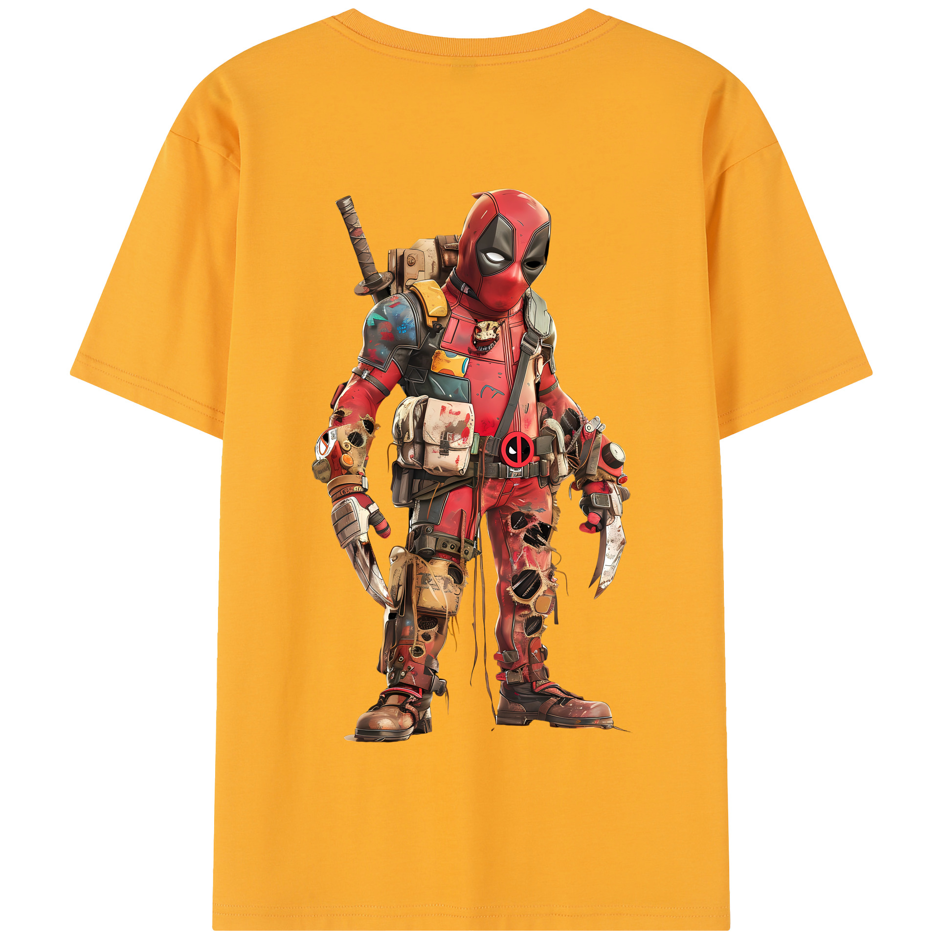 （画像用） Deadpool デッドプール 綿100％半袖Tシャツ（背面プリント）
