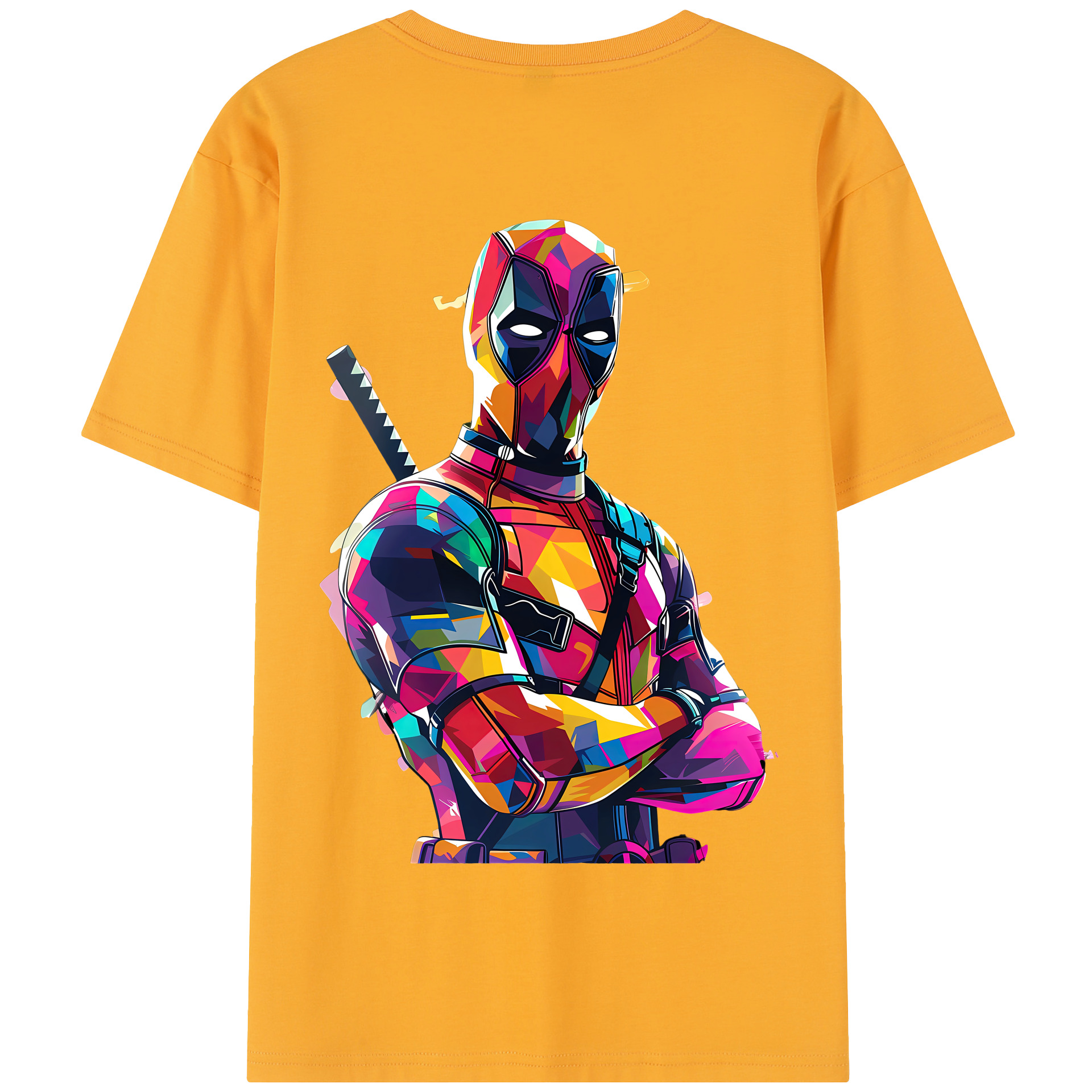（画像用） Deadpool デッドプール 綿100％半袖Tシャツ（背面プリント）