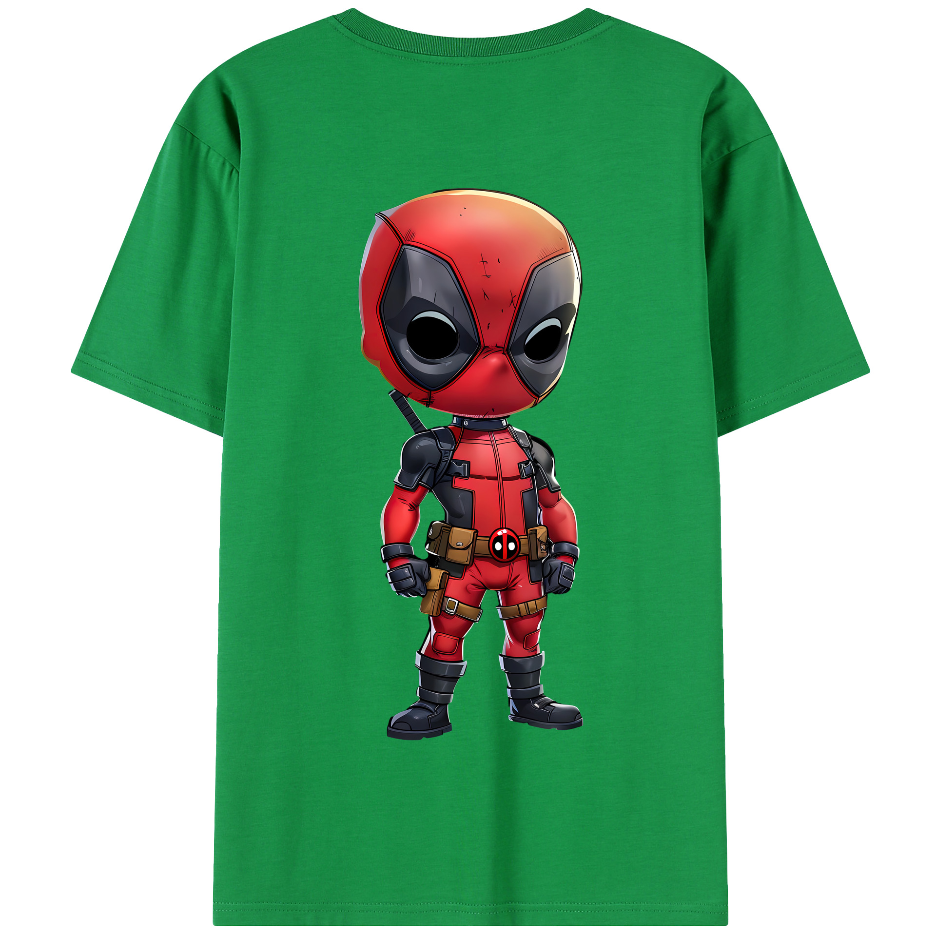 （画像用） Deadpool デッドプール 綿100％半袖Tシャツ（背面プリント）