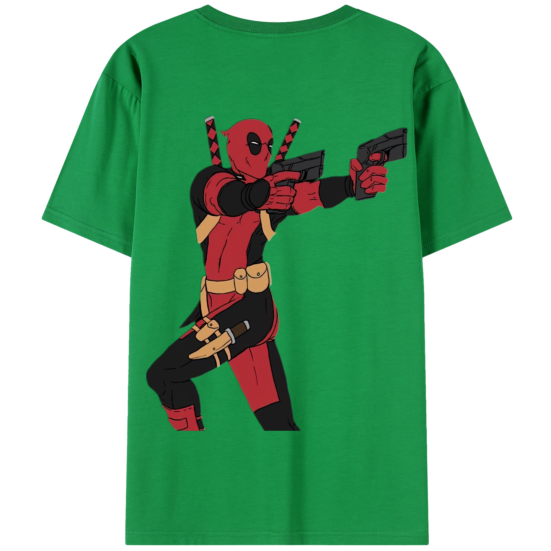 （画像用） Deadpool デッドプール 綿100％半袖Tシャツ（背面プリント）