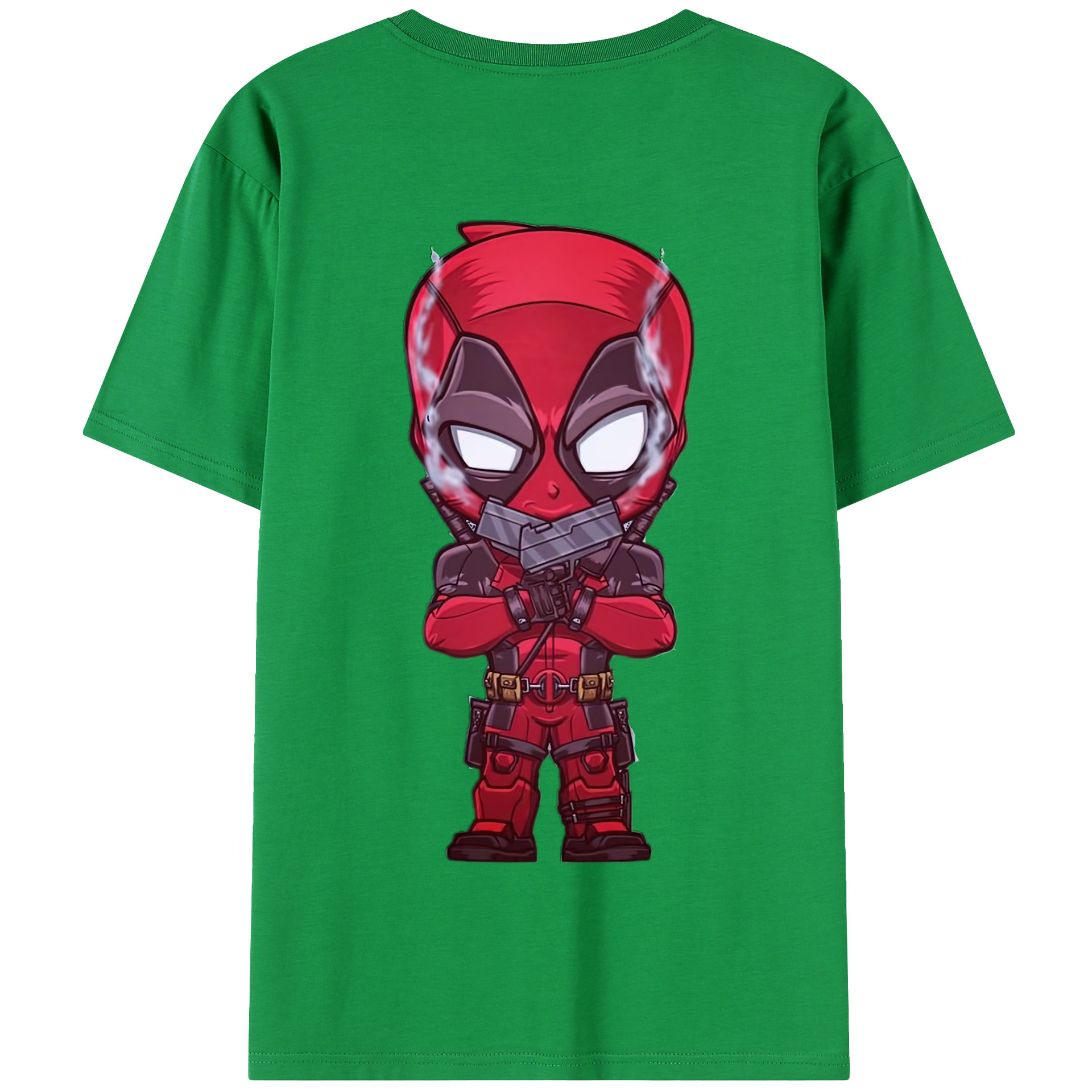 （画像用） Deadpool デッドプール 綿100％半袖Tシャツ（背面プリント）