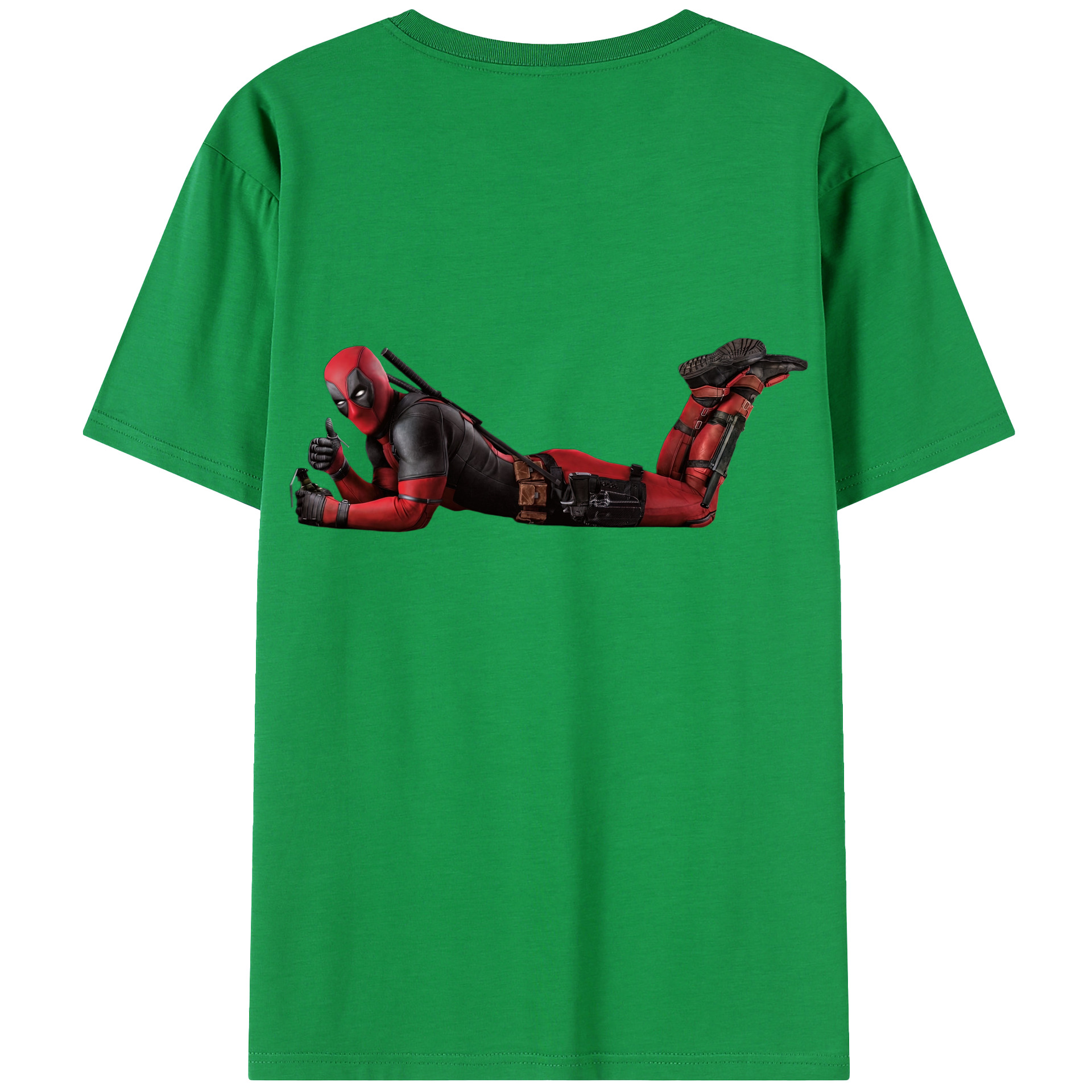 （画像用） Deadpool デッドプール 綿100％半袖Tシャツ（背面プリント）