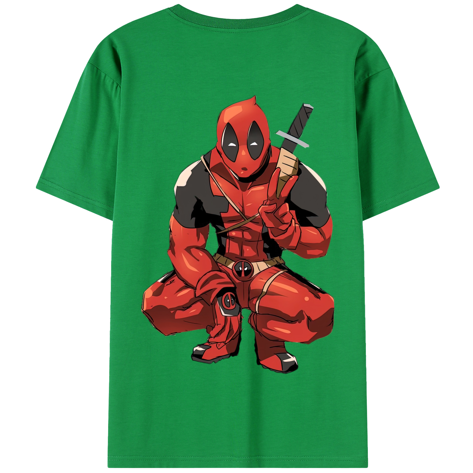 （画像用） Deadpool デッドプール 綿100％半袖Tシャツ（背面プリント）