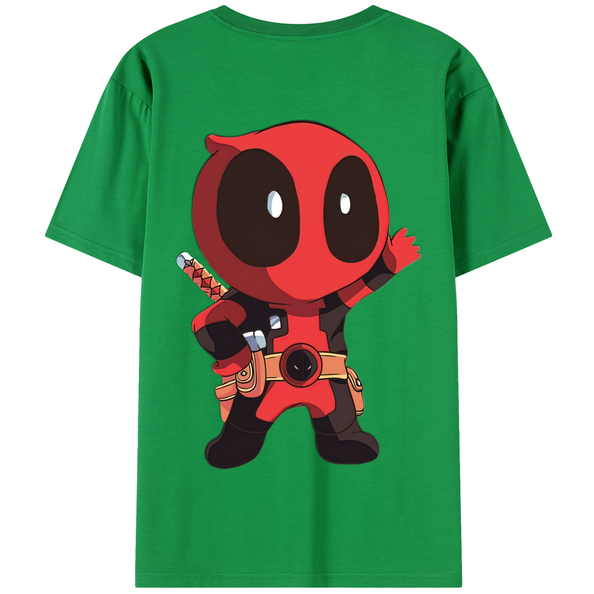 （画像用） Deadpool デッドプール 綿100％半袖Tシャツ（背面プリント）