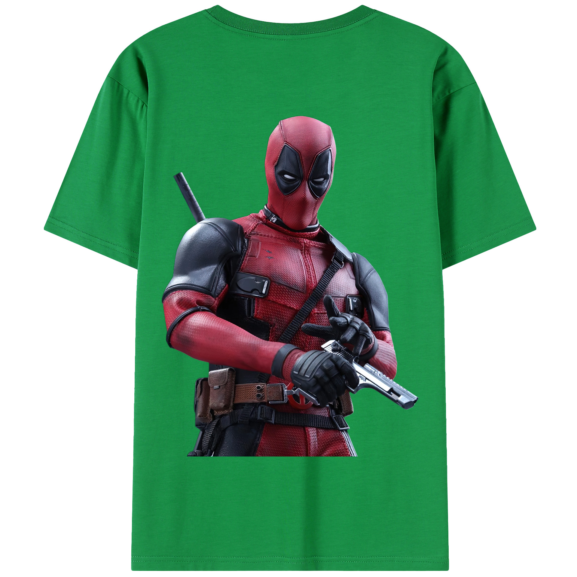 （画像用） Deadpool デッドプール 綿100％半袖Tシャツ（背面プリント）