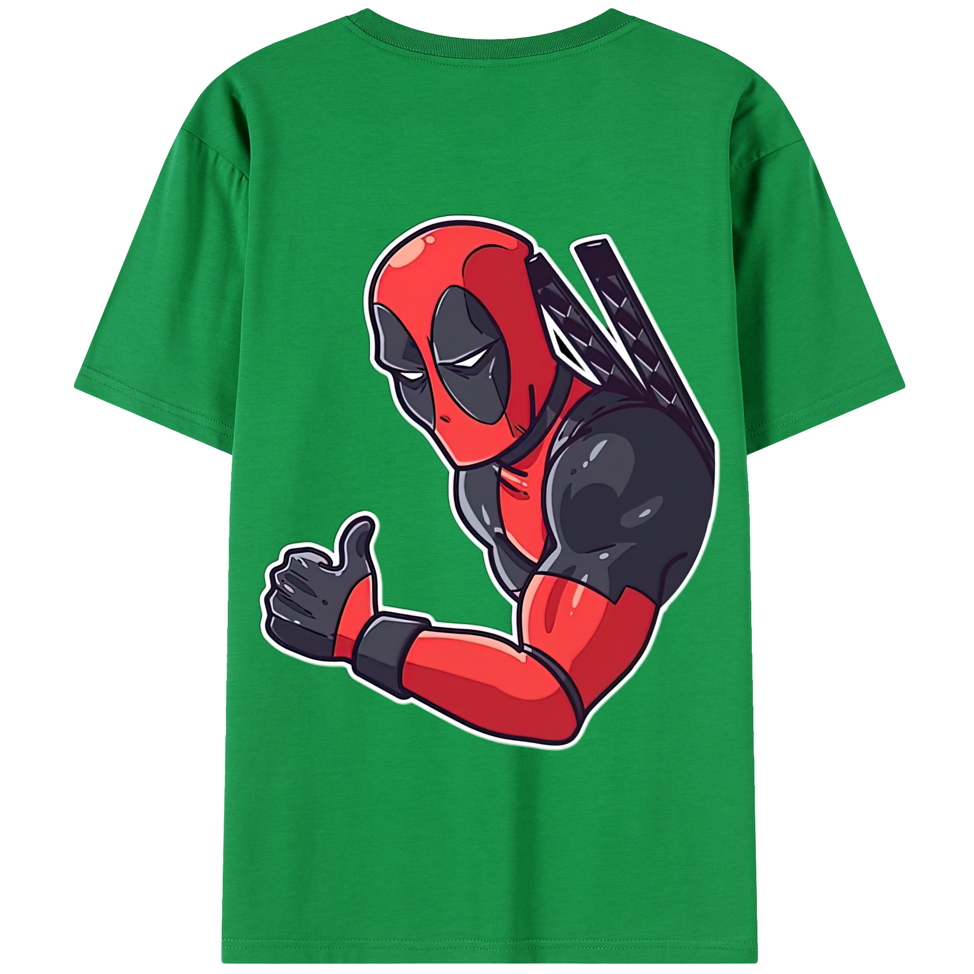 （画像用） Deadpool デッドプール 綿100％半袖Tシャツ（背面プリント）