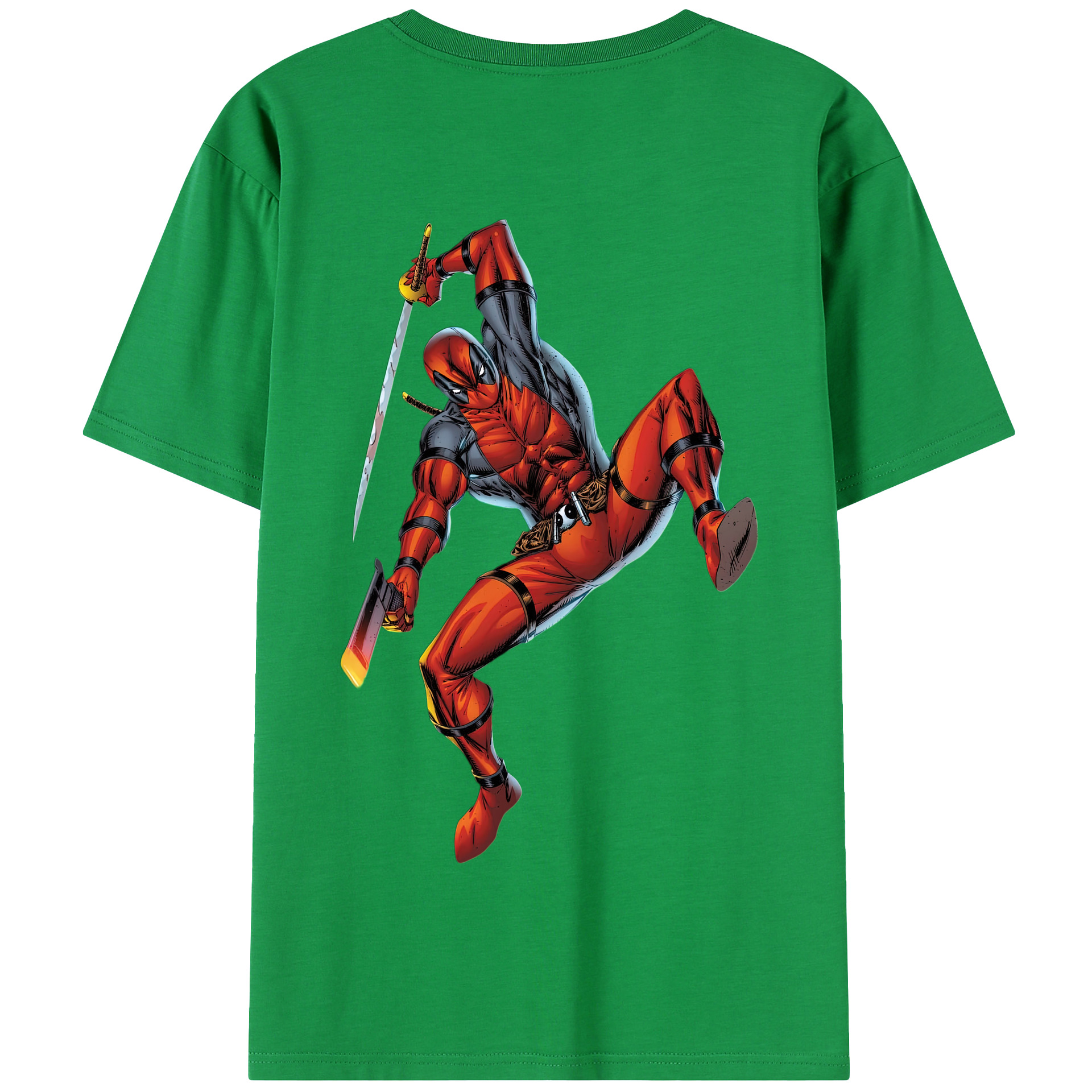 （画像用） Deadpool デッドプール 綿100％半袖Tシャツ（背面プリント）