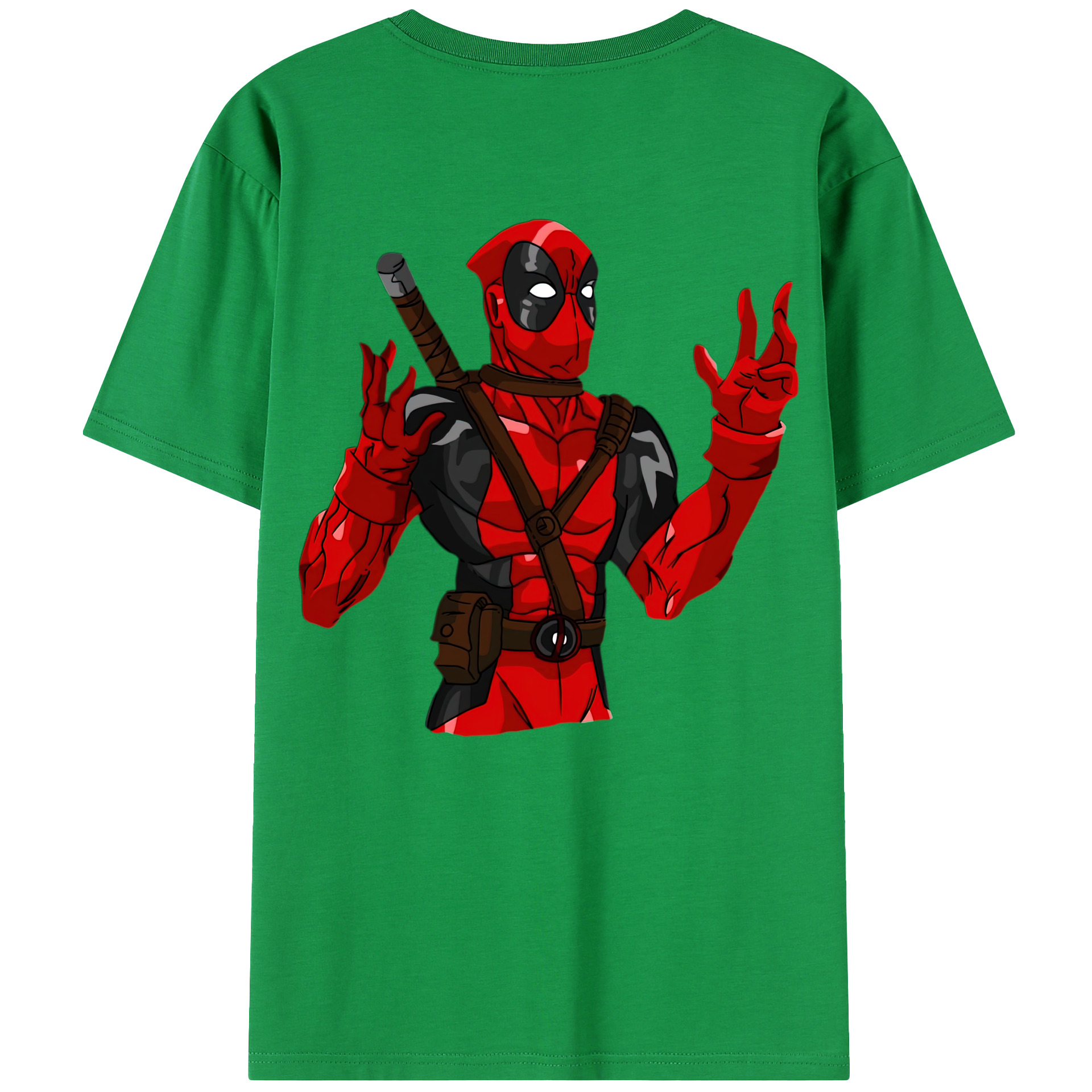 （画像用） Deadpool デッドプール 綿100％半袖Tシャツ（背面プリント）