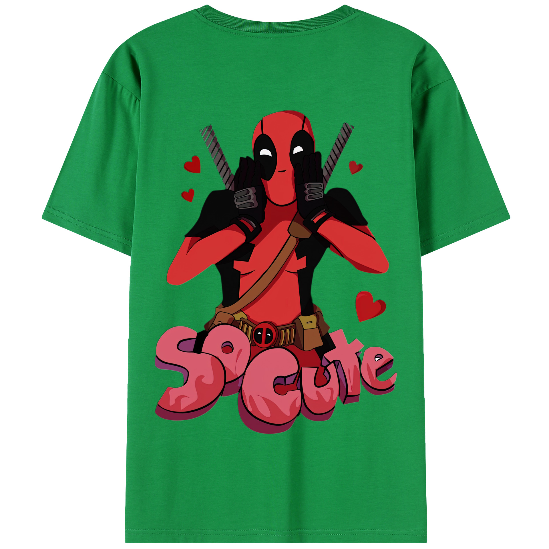 （画像用） Deadpool デッドプール 綿100％半袖Tシャツ（背面プリント）