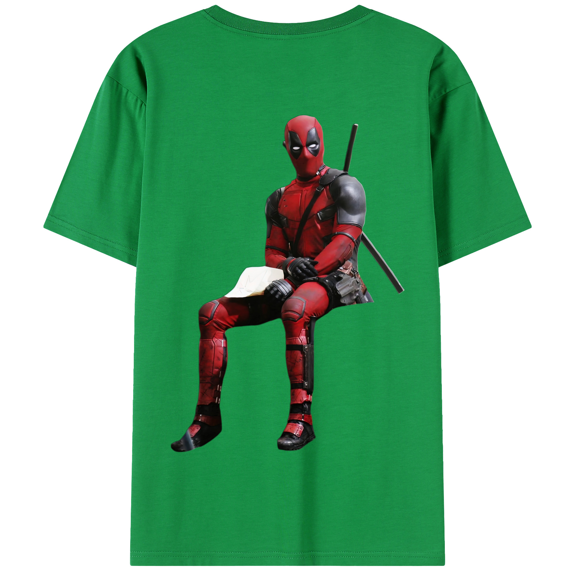 （画像用） Deadpool デッドプール 綿100％半袖Tシャツ（背面プリント）