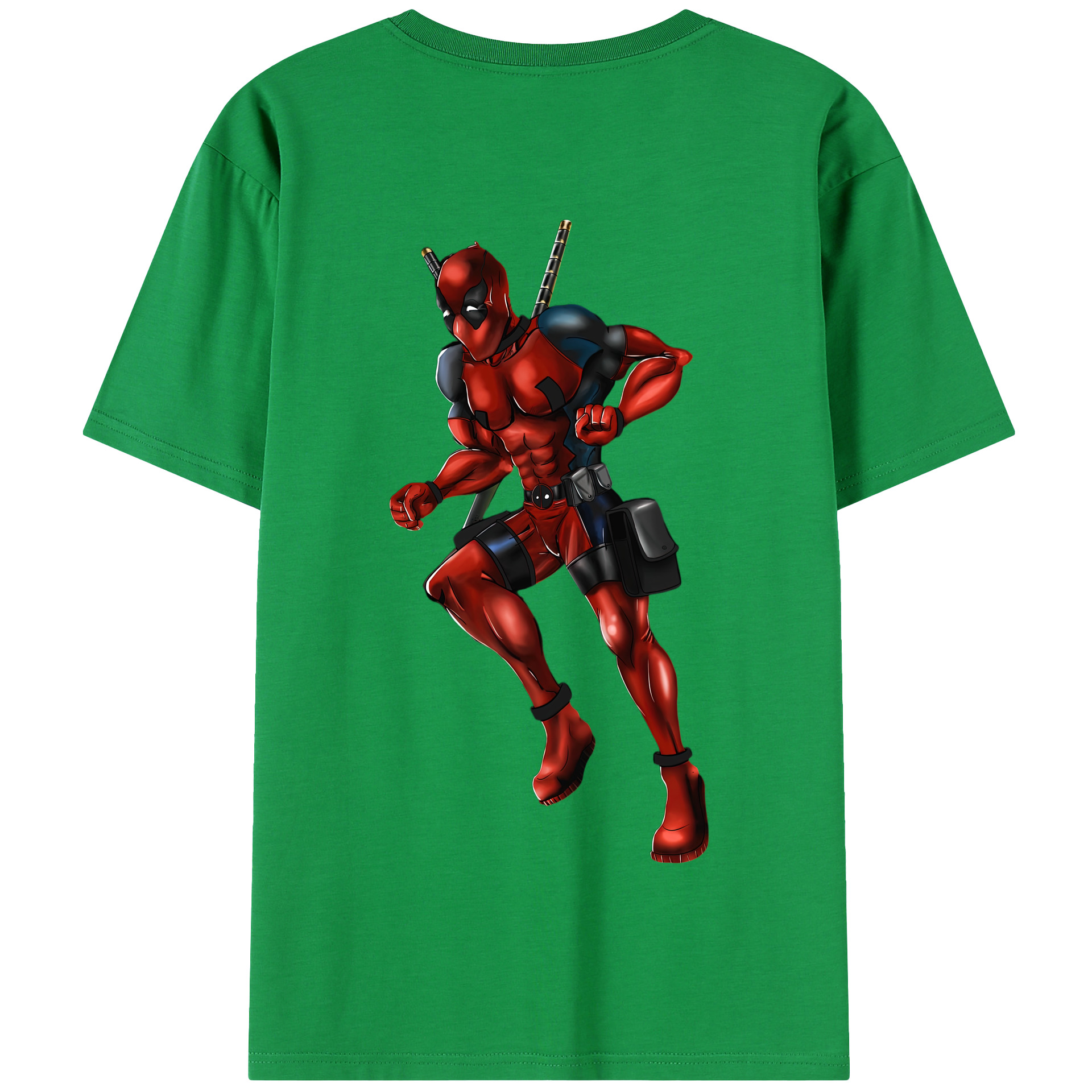 （画像用） Deadpool デッドプール 綿100％半袖Tシャツ（背面プリント）
