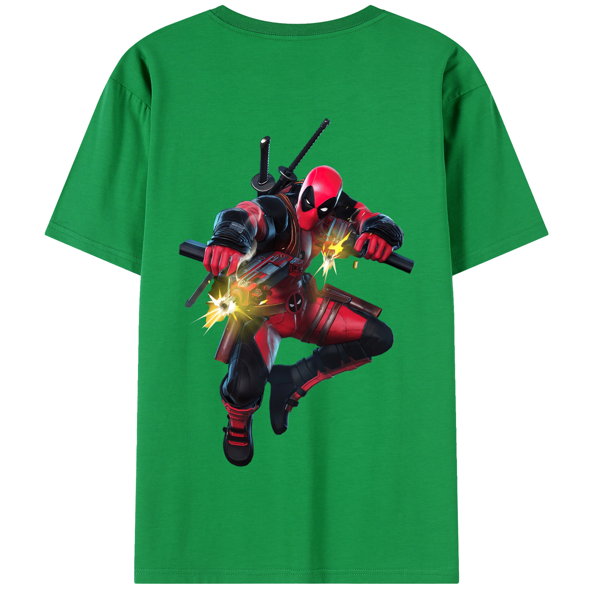 （画像用） Deadpool デッドプール 綿100％半袖Tシャツ（背面プリント）