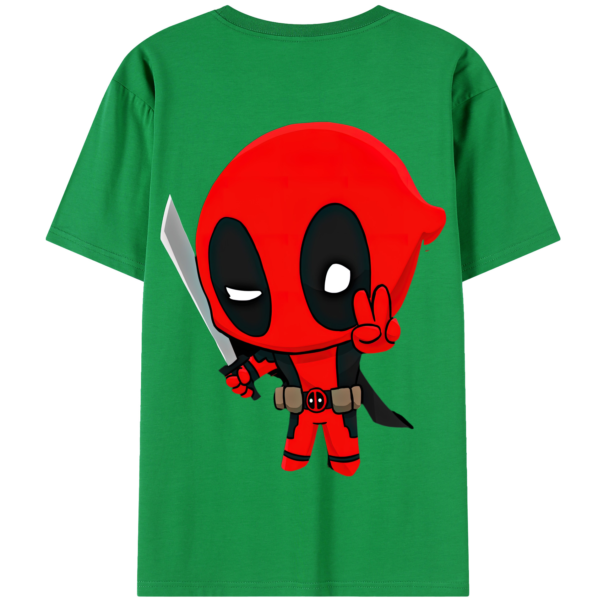 （画像用） Deadpool デッドプール 綿100％半袖Tシャツ（背面プリント）