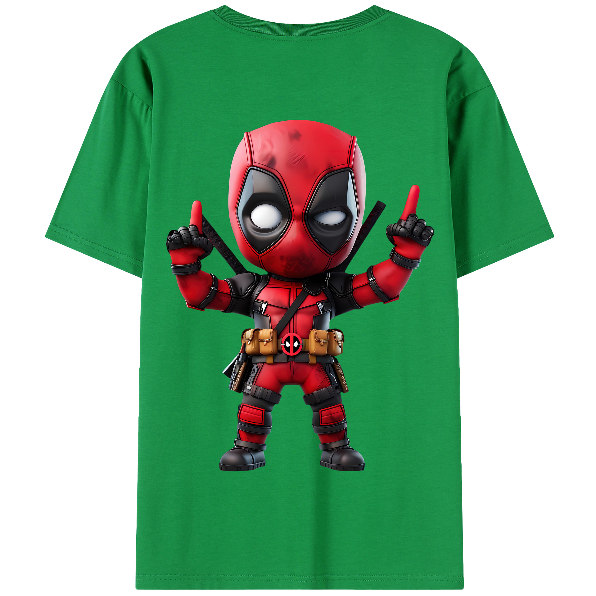 （画像用） Deadpool デッドプール 綿100％半袖Tシャツ（背面プリント）