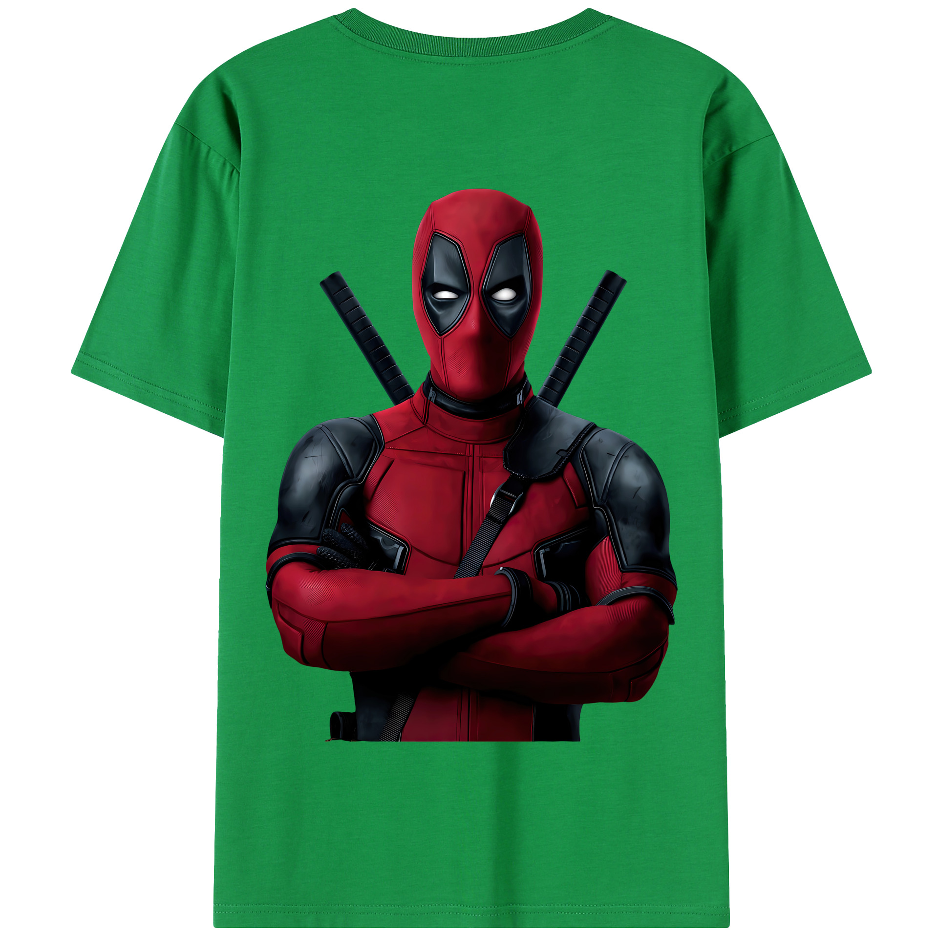（画像用） Deadpool デッドプール 綿100％半袖Tシャツ（背面プリント）