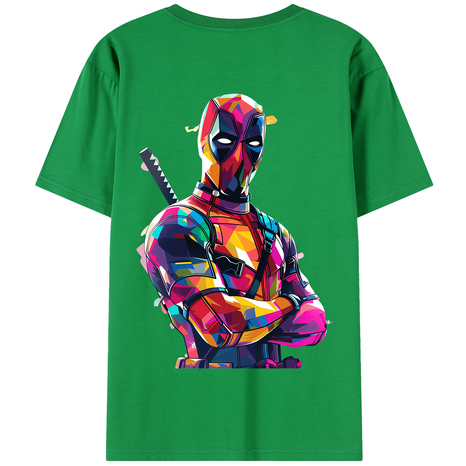 （画像用） Deadpool デッドプール 綿100％半袖Tシャツ（背面プリント）