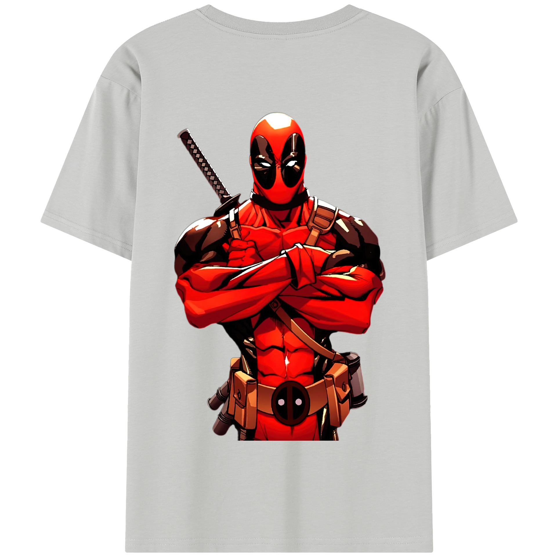 （画像用） Deadpool デッドプール 綿100％半袖Tシャツ（背面プリント）