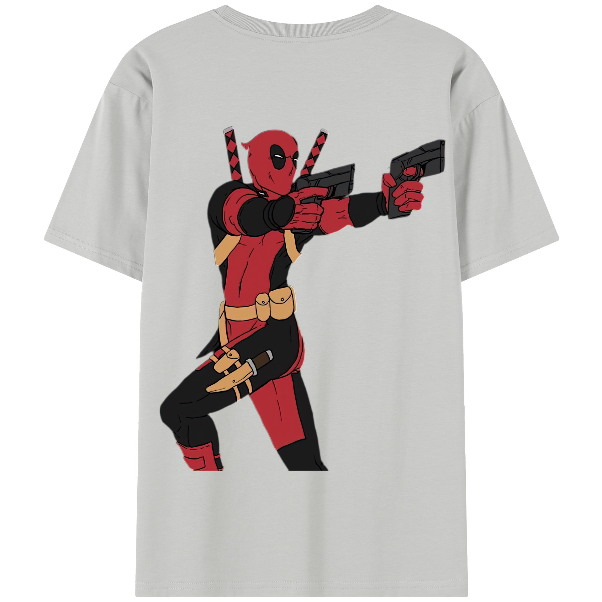 （画像用） Deadpool デッドプール 綿100％半袖Tシャツ（背面プリント）