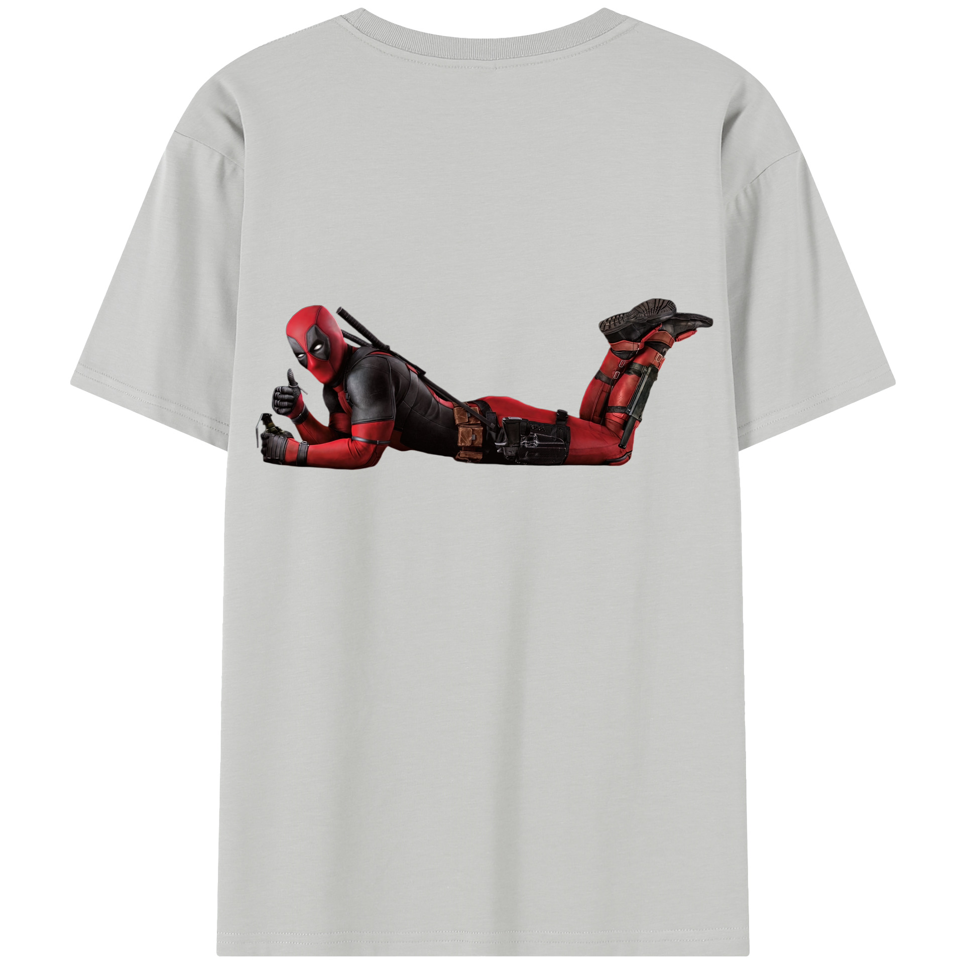 （画像用） Deadpool デッドプール 綿100％半袖Tシャツ（背面プリント）