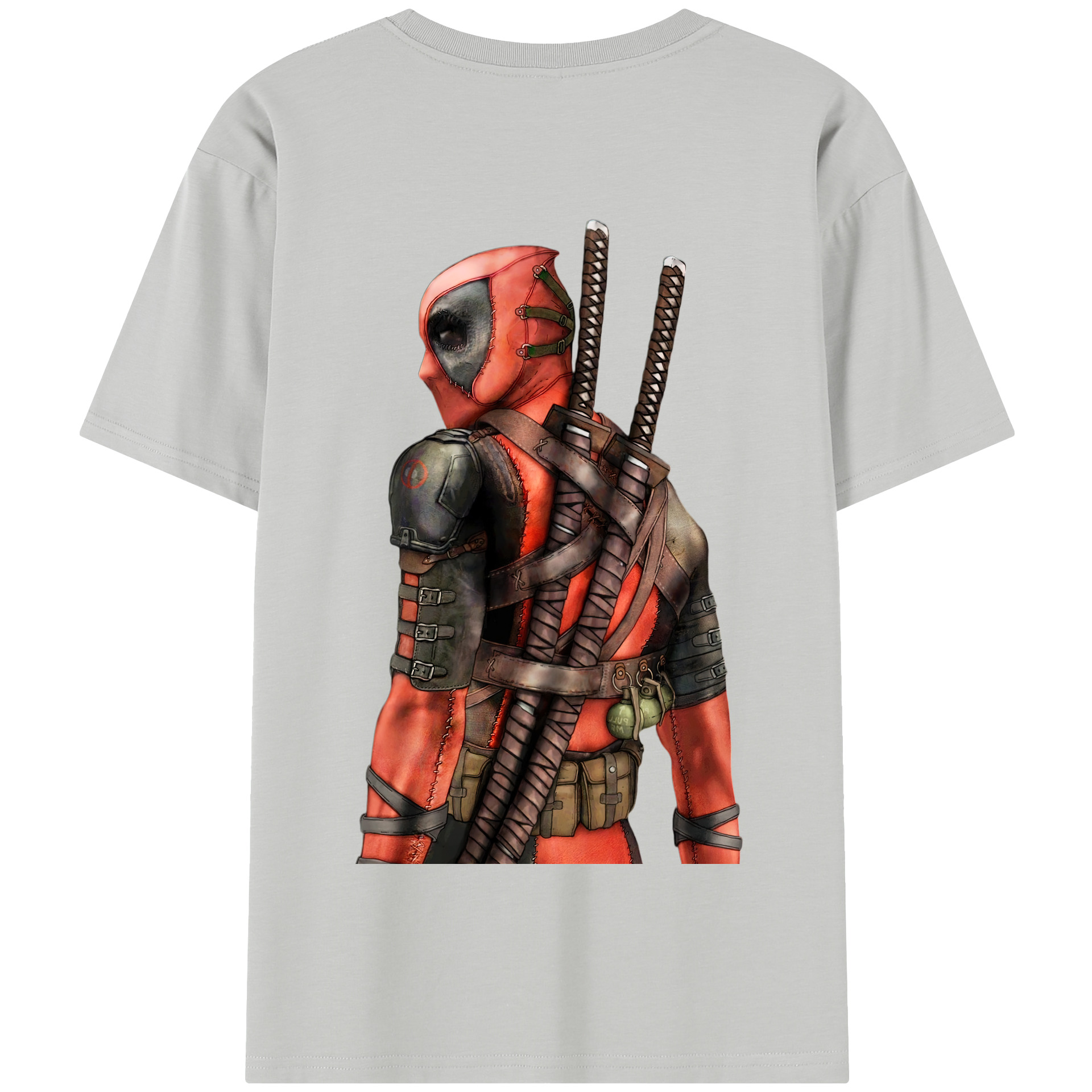 （画像用） Deadpool デッドプール 綿100％半袖Tシャツ（背面プリント）