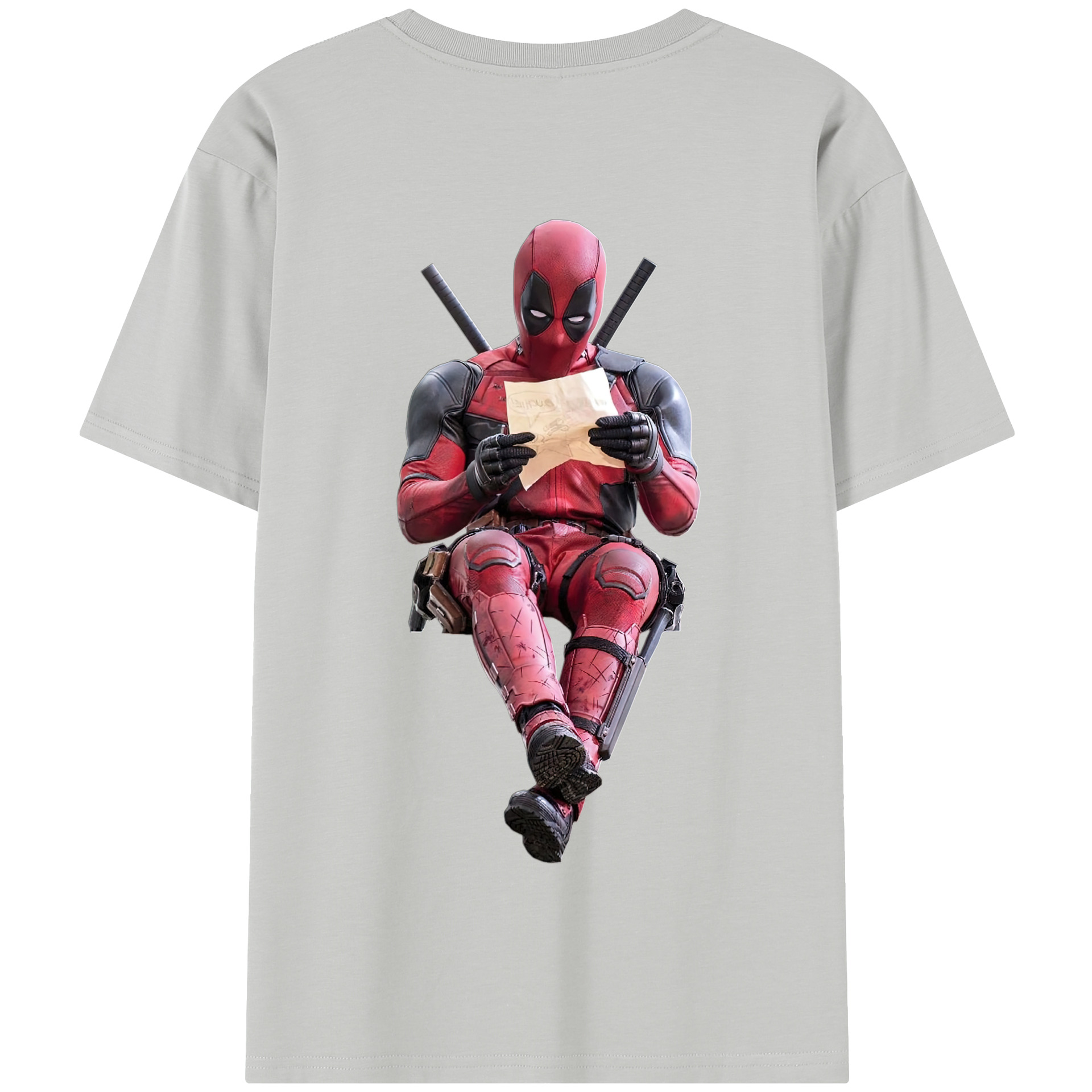 （画像用） Deadpool デッドプール 綿100％半袖Tシャツ（背面プリント）